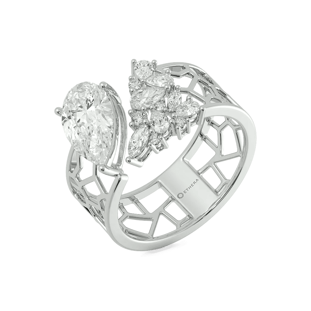 Mosaic Lace Cocktail Ring 0