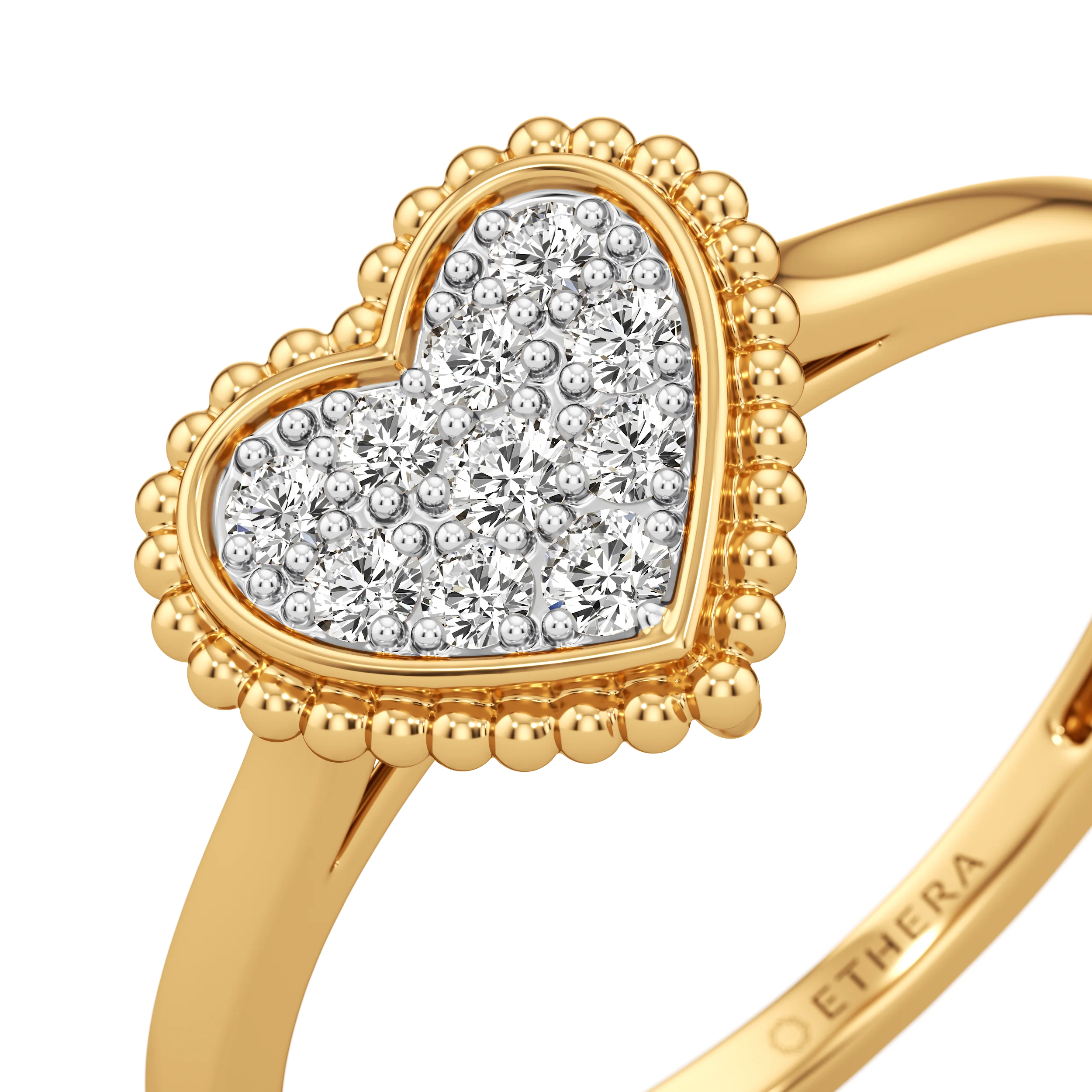 Beaded Bloom Heart Ring 3