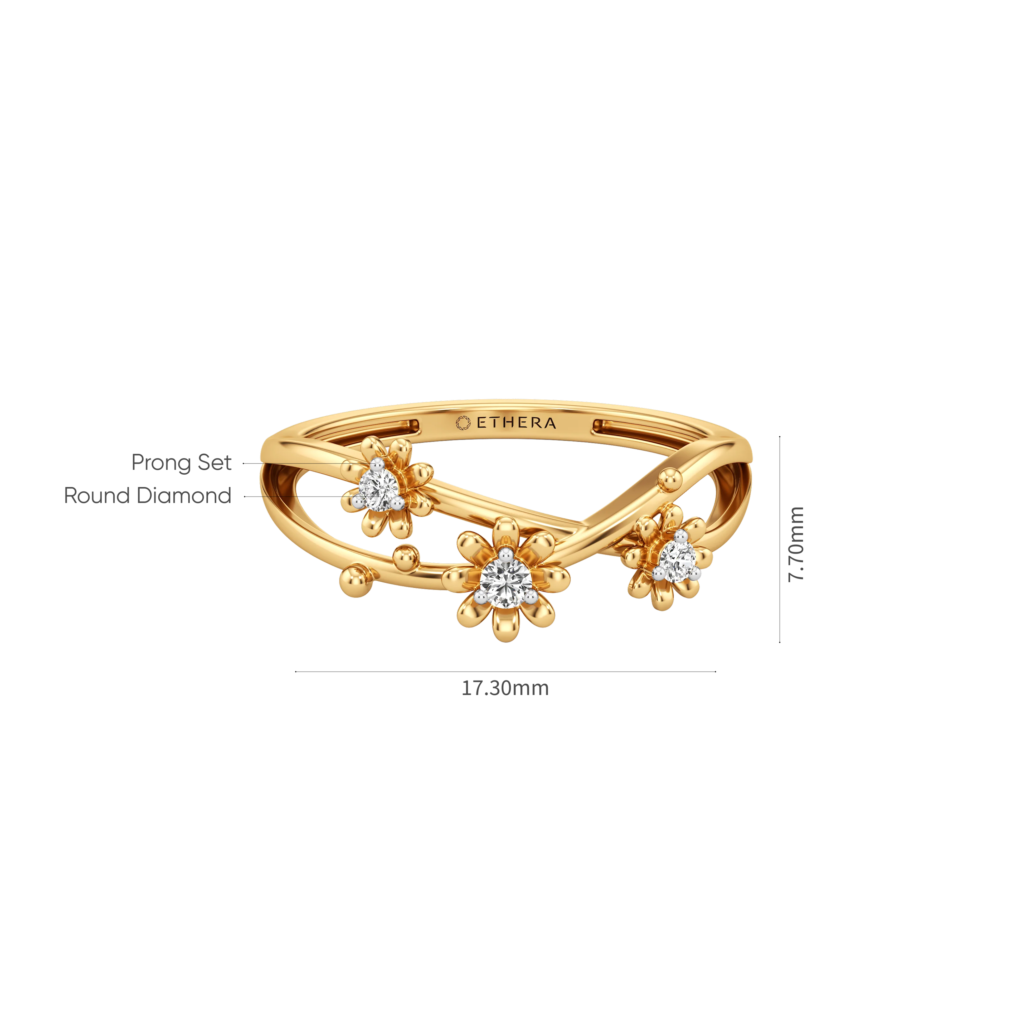 Blossom Loop Diamond Ring 8