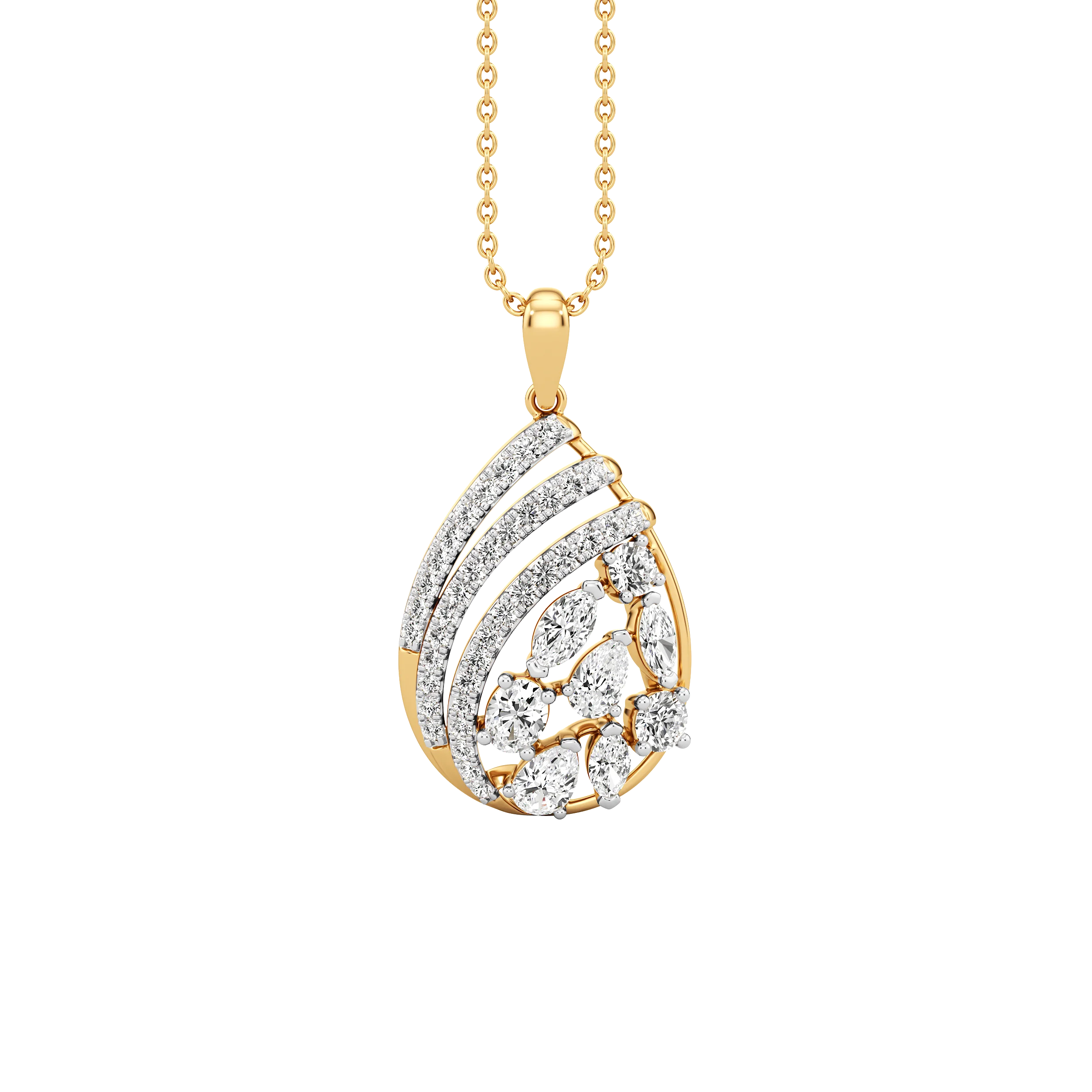 Cascade Gleam Diamond Pendant 1