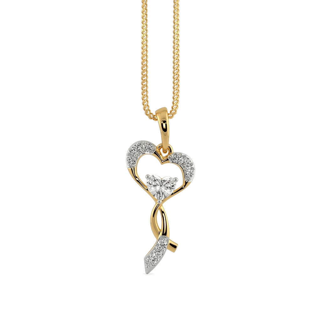 Twirlheart Solitaire Pendant 2