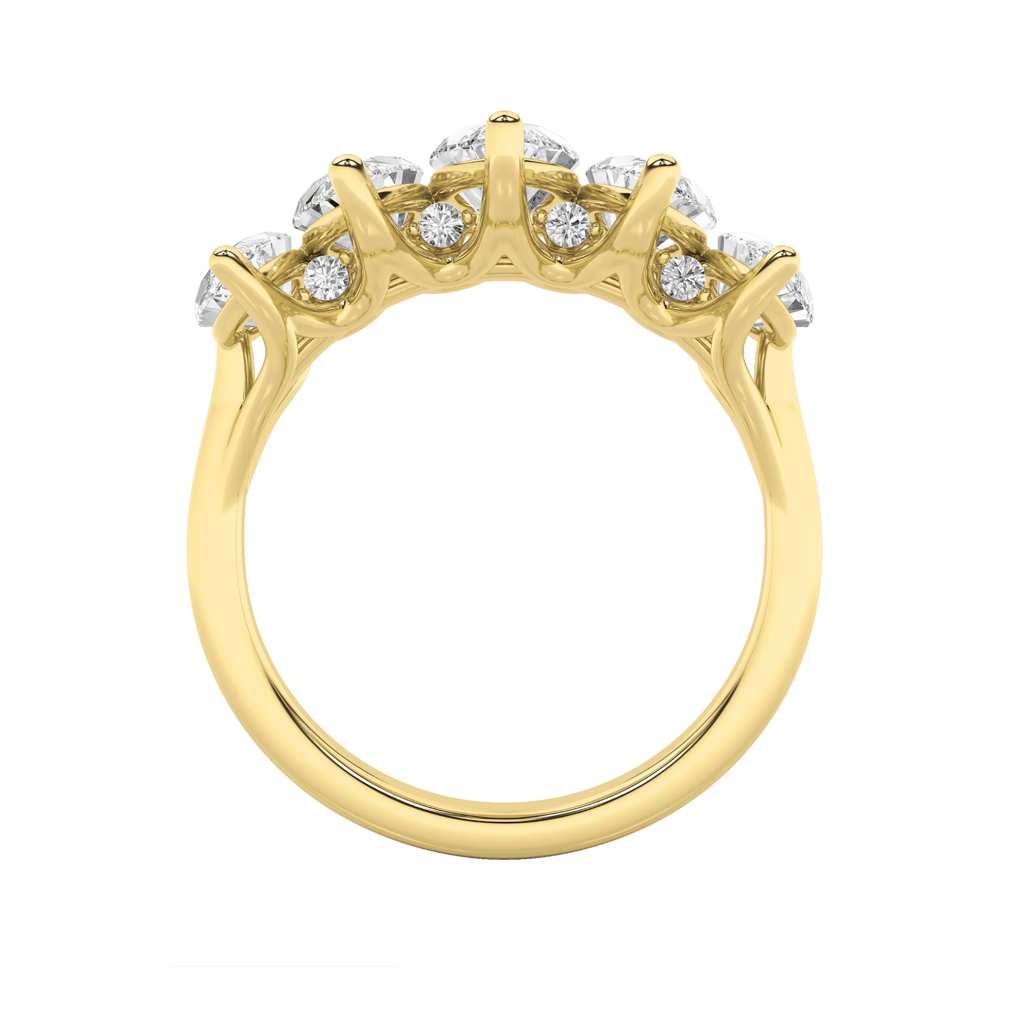 Radiant Penta Five Stone Ring 4