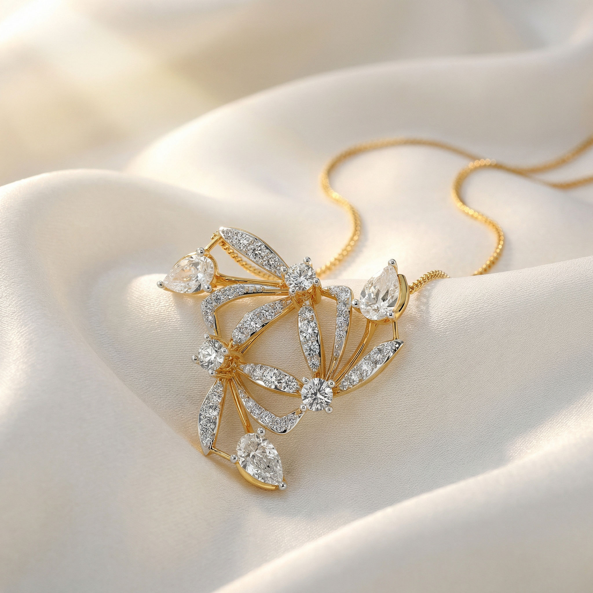 Ode in Gold Statement Pendant 2