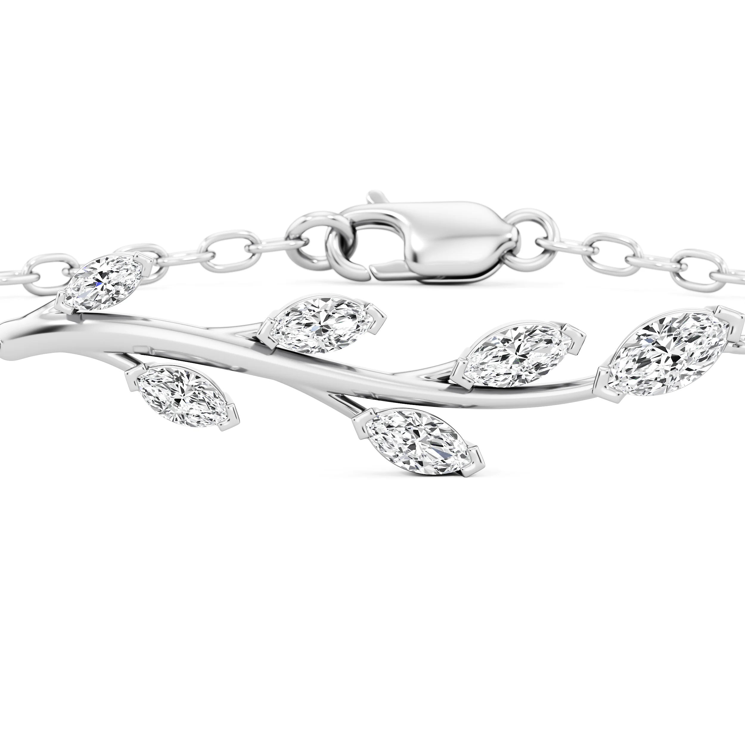 Leafline Marquise Diamond Bracelet 4