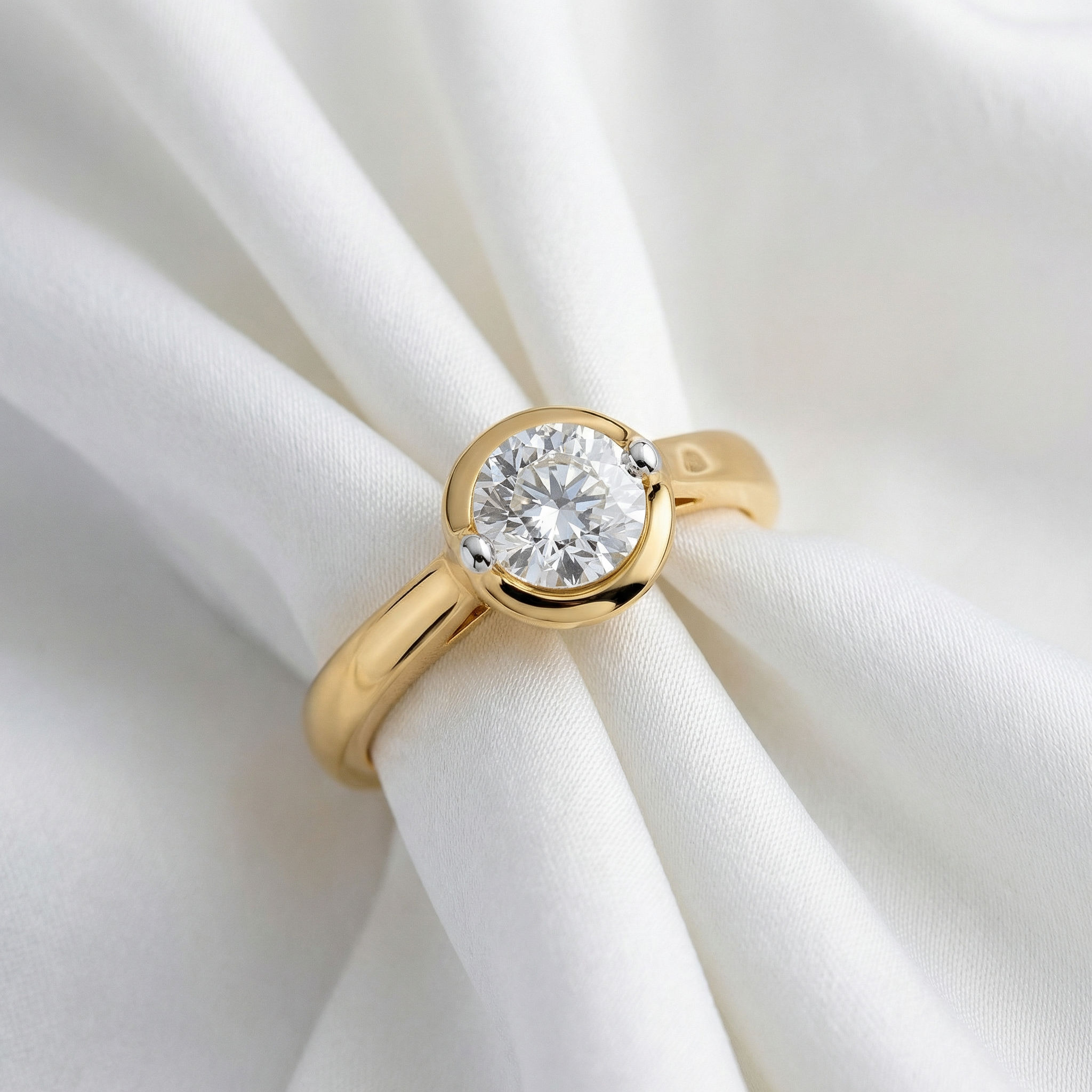 Astral Glint Solitaire Ring 2