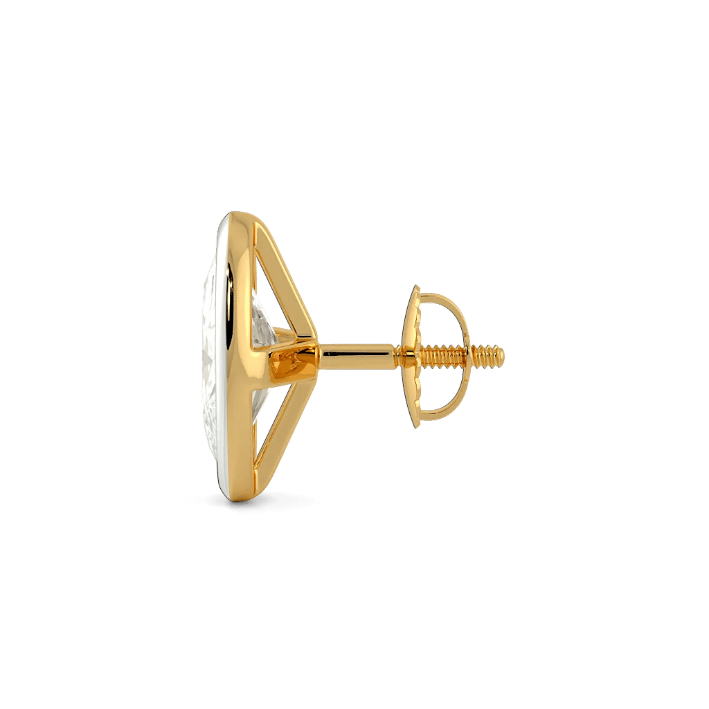 Bezel Shine Stud Earrings 2