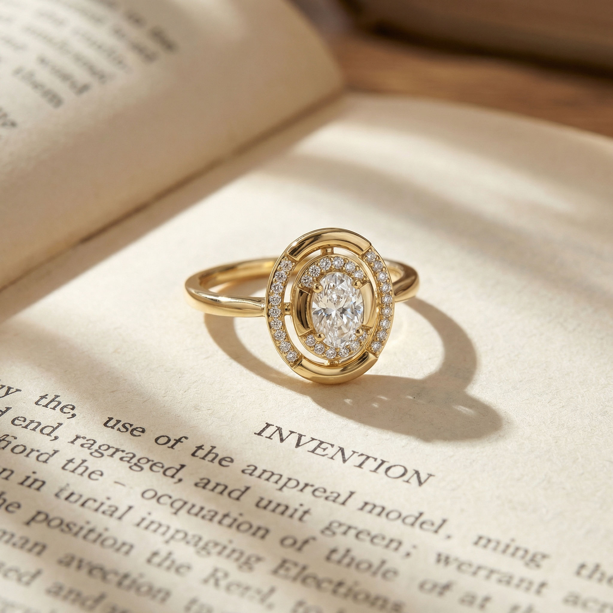 Halo Empress Solitaire Ring 2