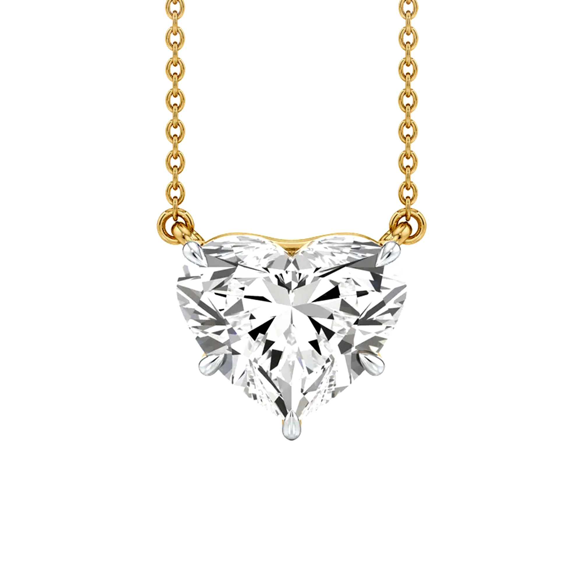 Amour Heart Solitaire Necklace hover