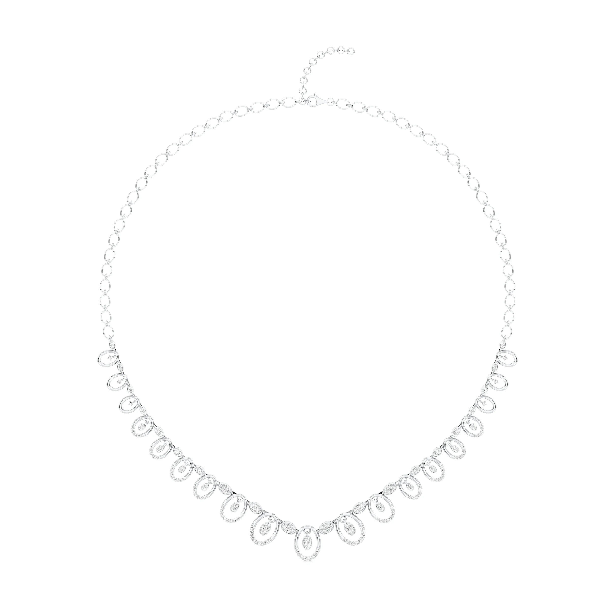 Seraphine Oval Diamond Necklace 5