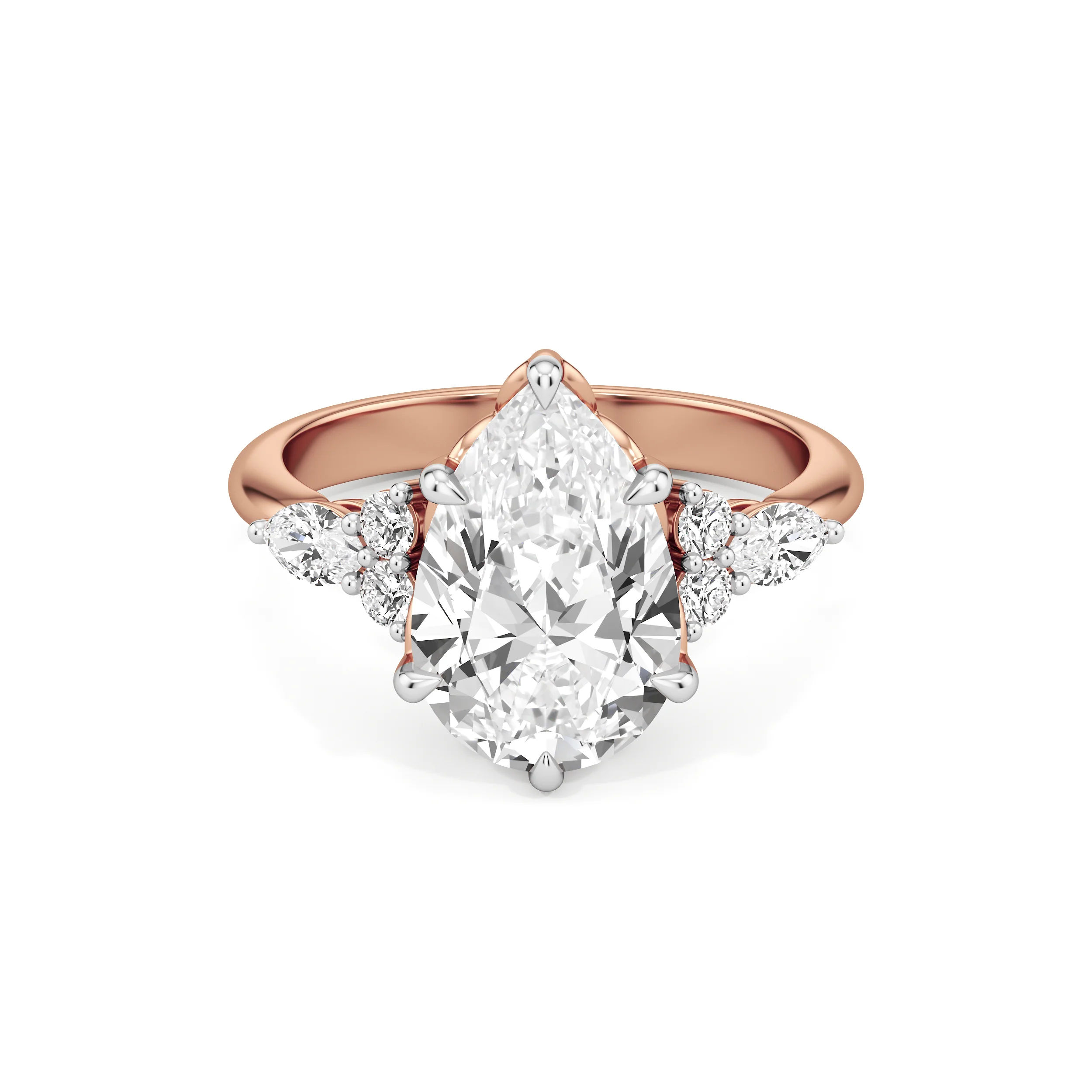 Luminaria Pear Cocktail Ring 14