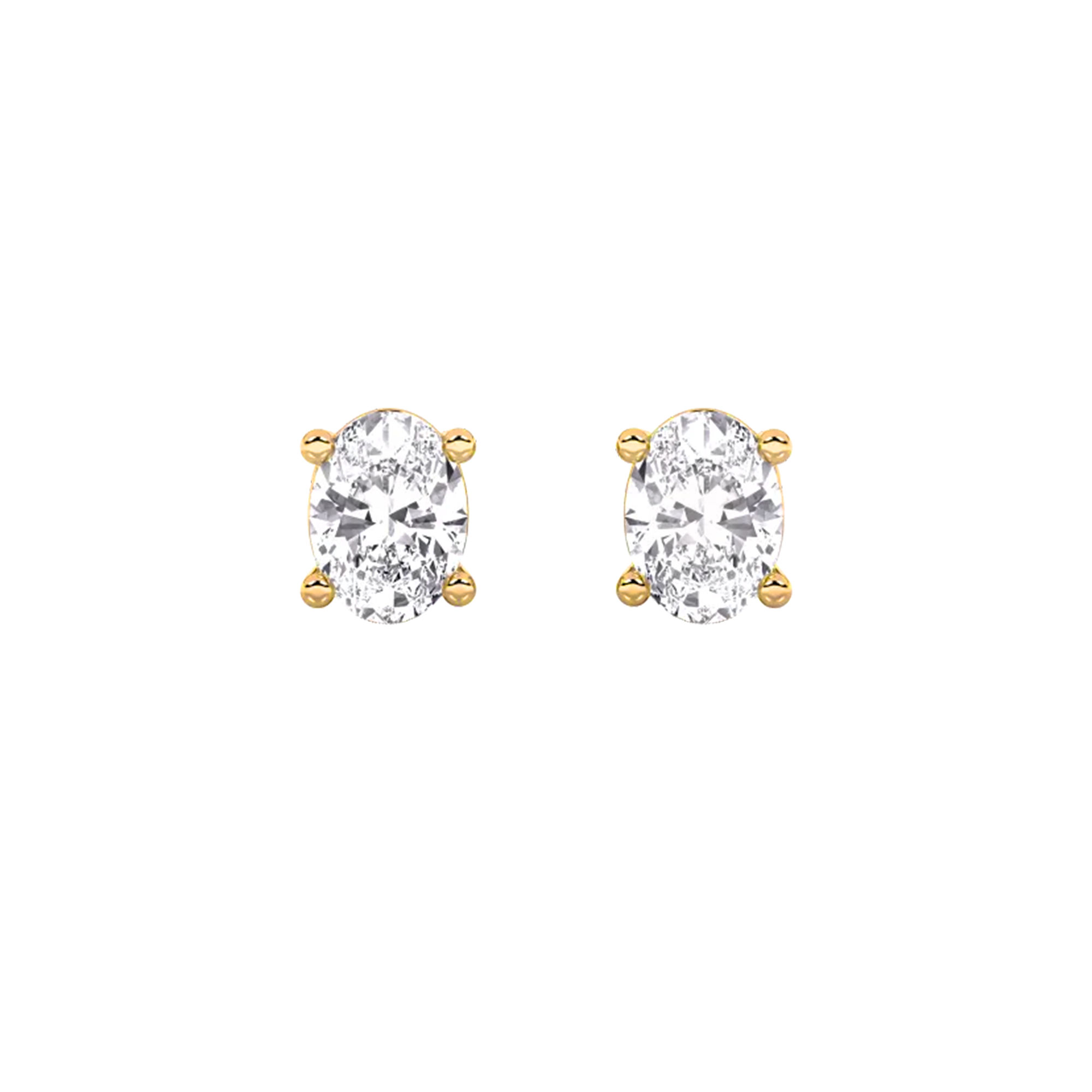 Soleia Oval Solitaire Earrings 1