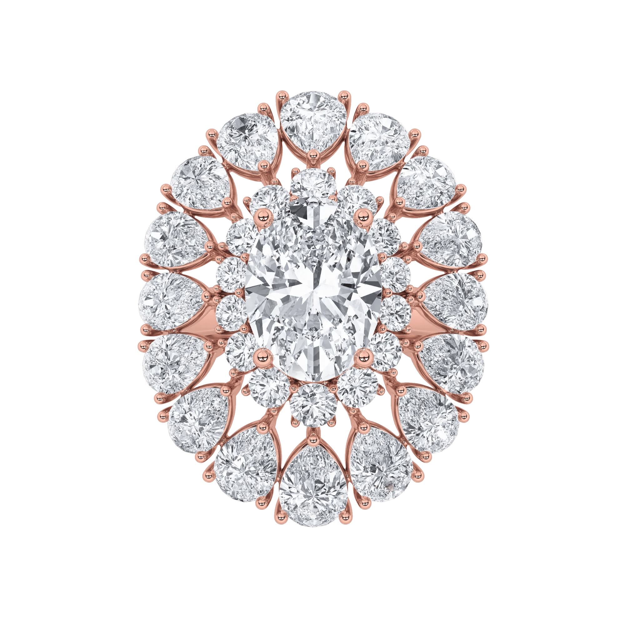 Floral Fusion Cocktail Ring 10