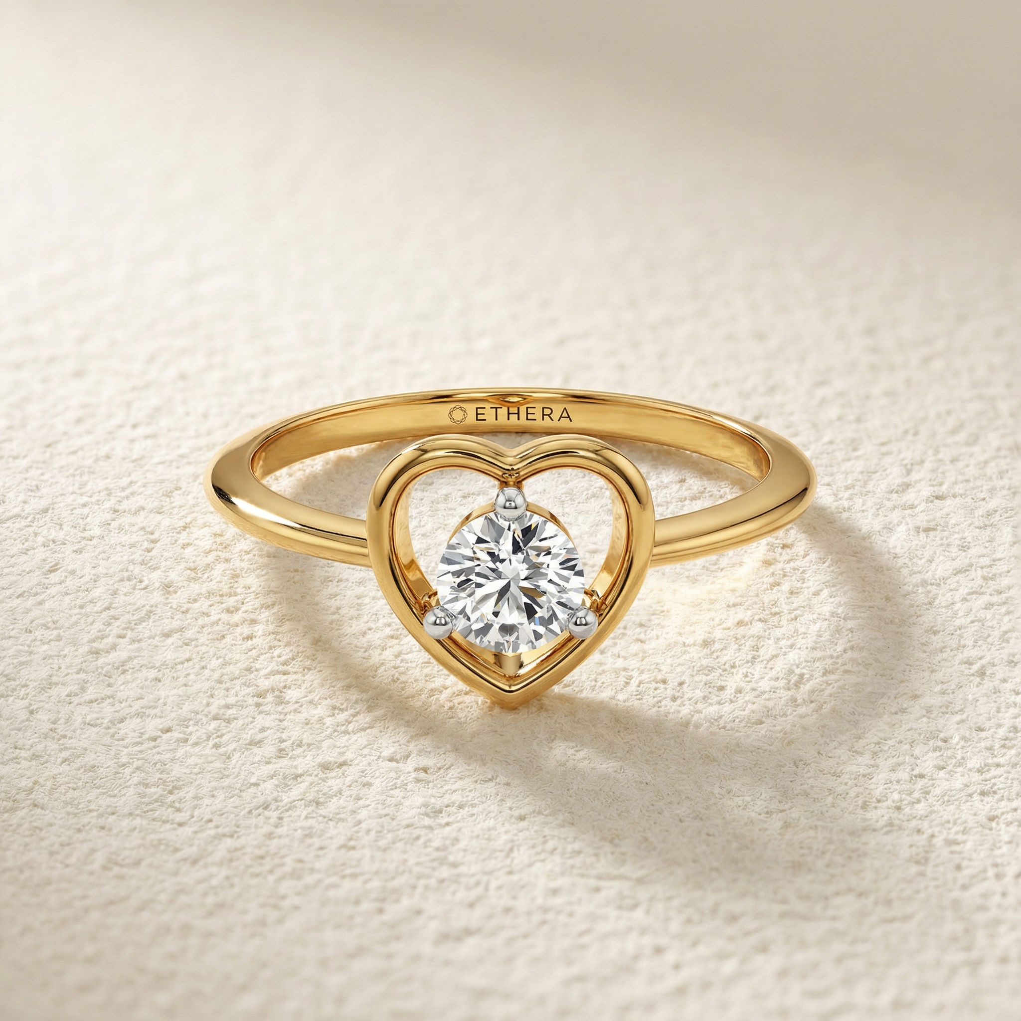 Heartline Solitaire Ring 2