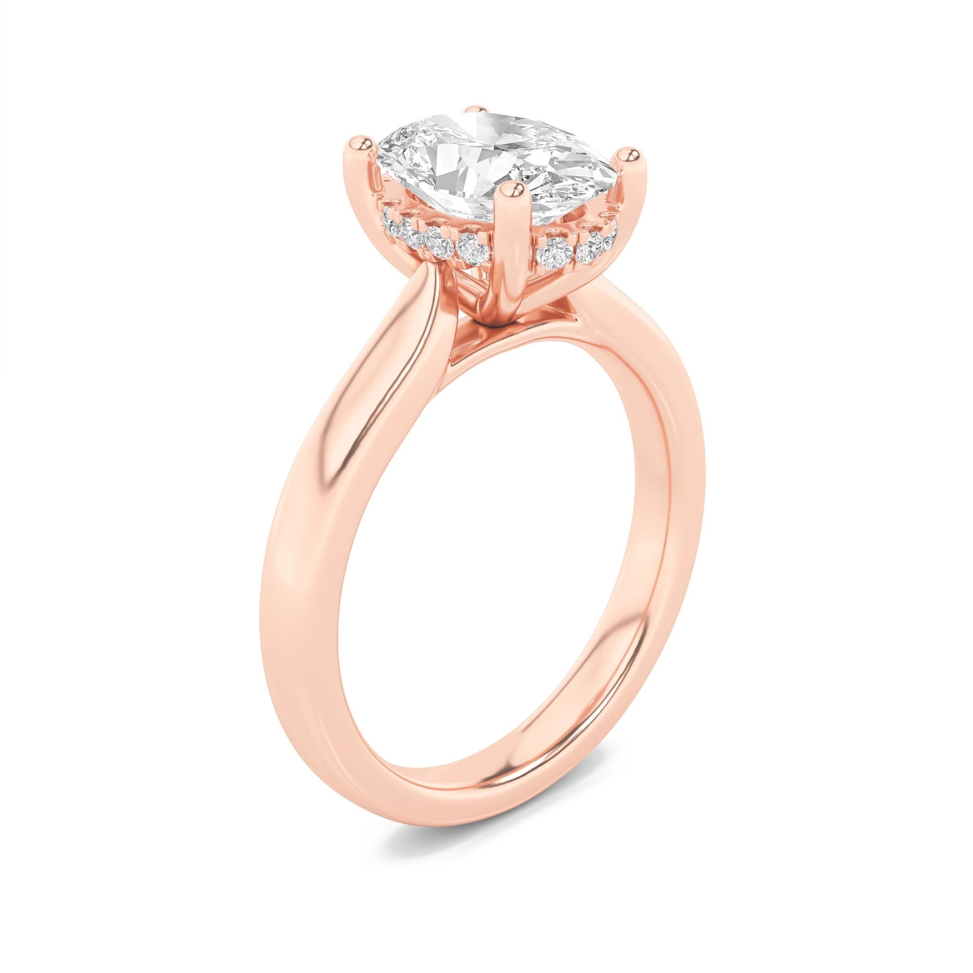 Oval Essence Solitaire Ring 10