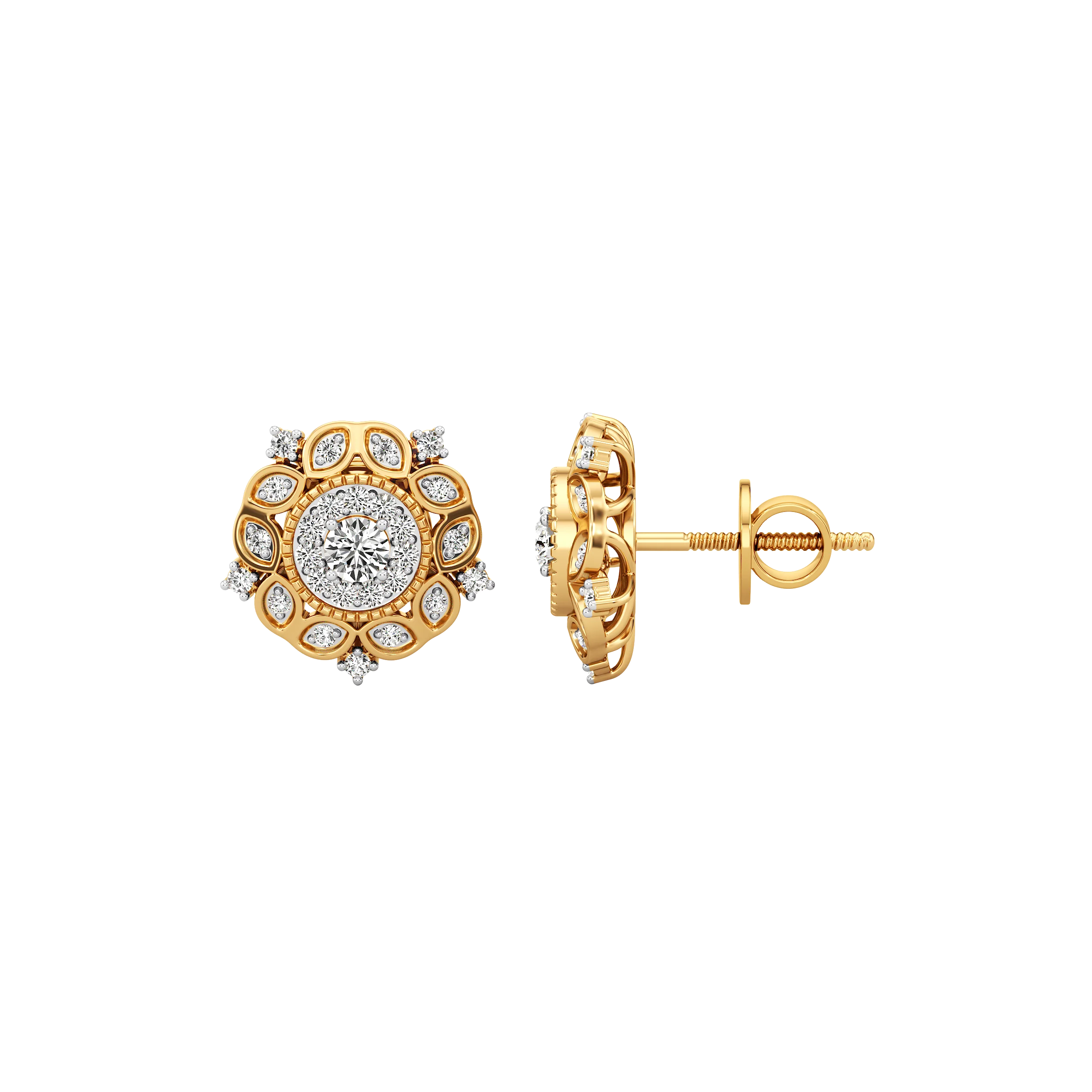 Solstice Bloom Diamond Studs 1