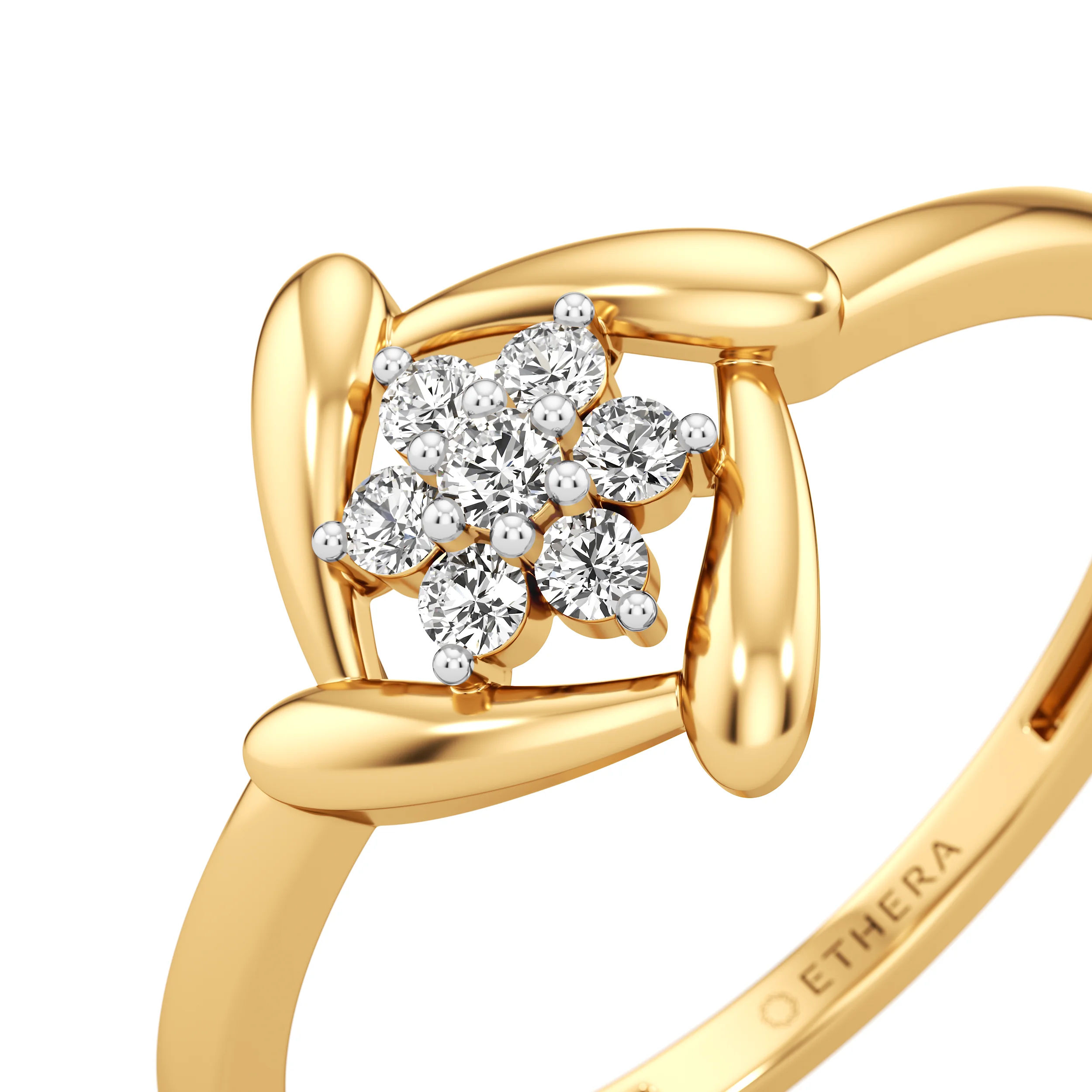 Petaline Cluster Ring 3