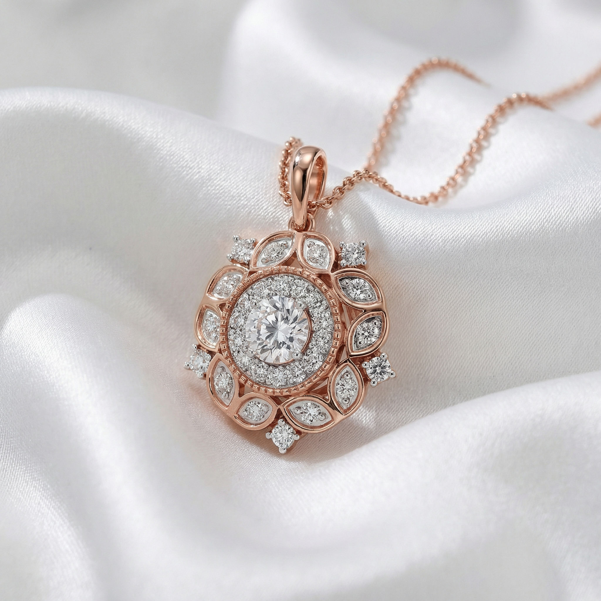 Solstice Bloom Diamond Pendant 3