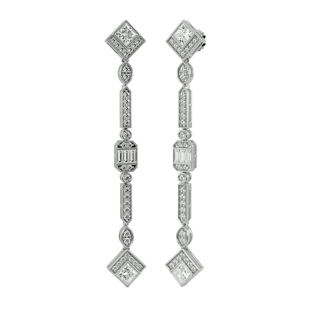 Deco Line Drop Earrings 0