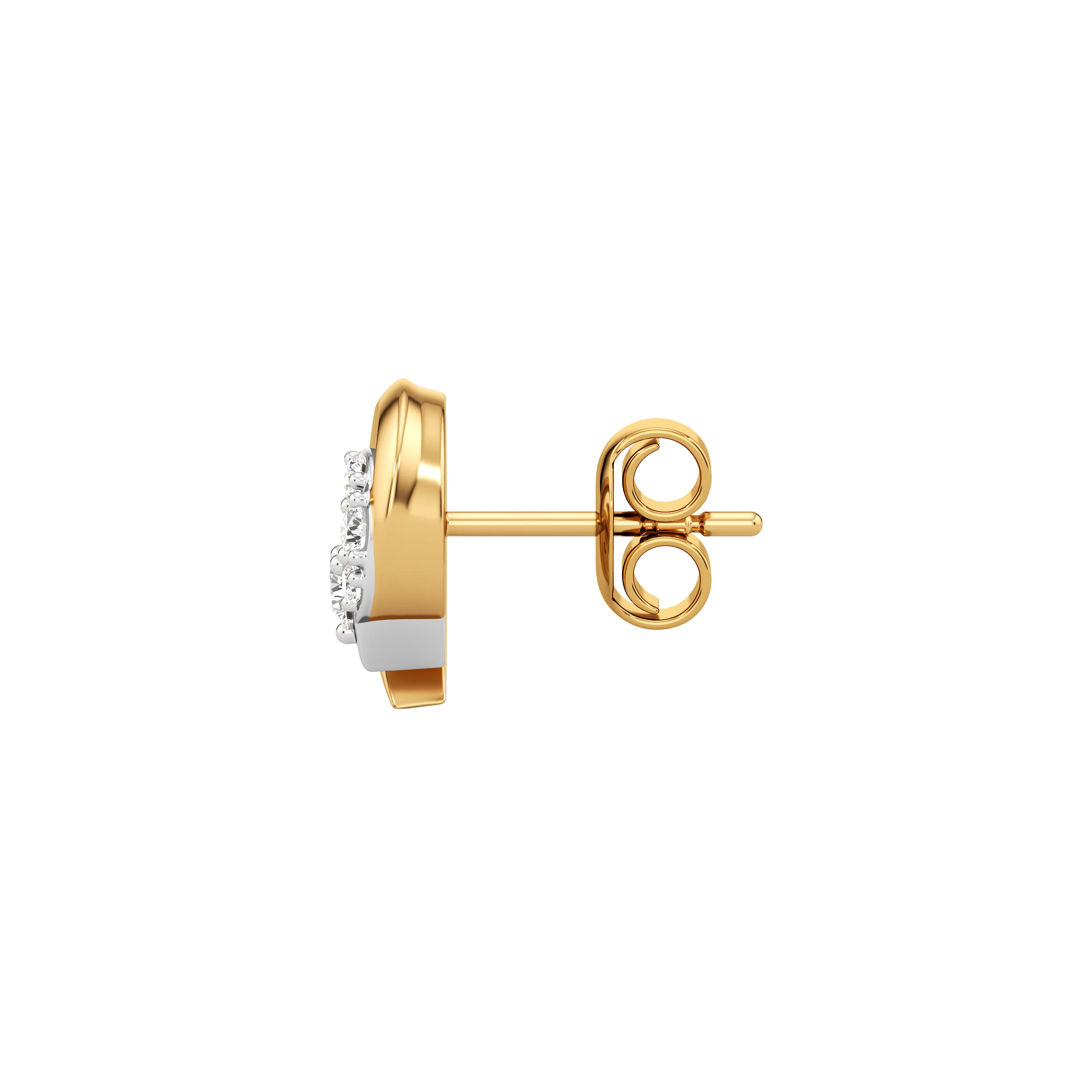 Auric Swirl Diamond Earrings 2