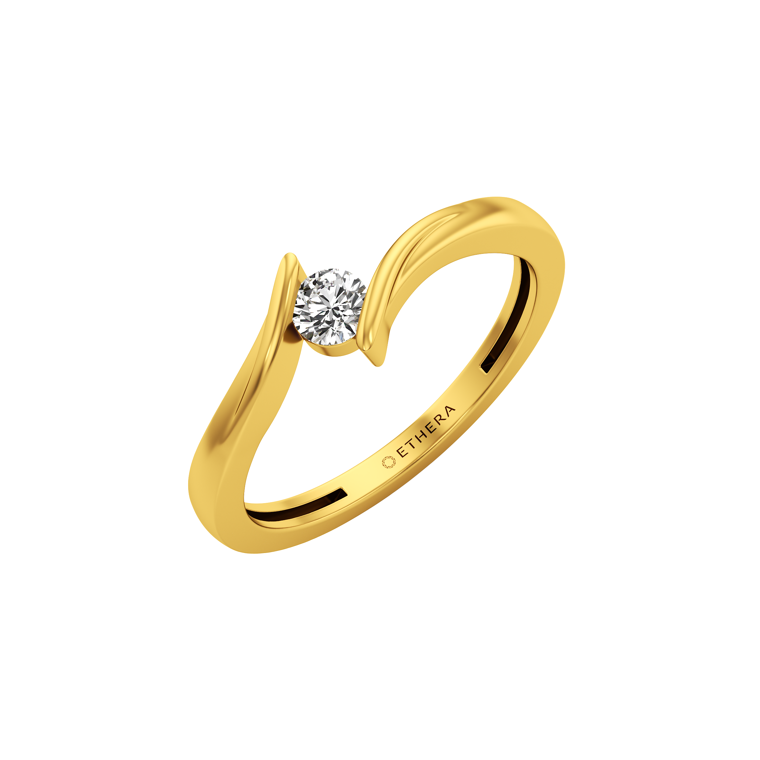 Sweepline Solitaire Ring 0