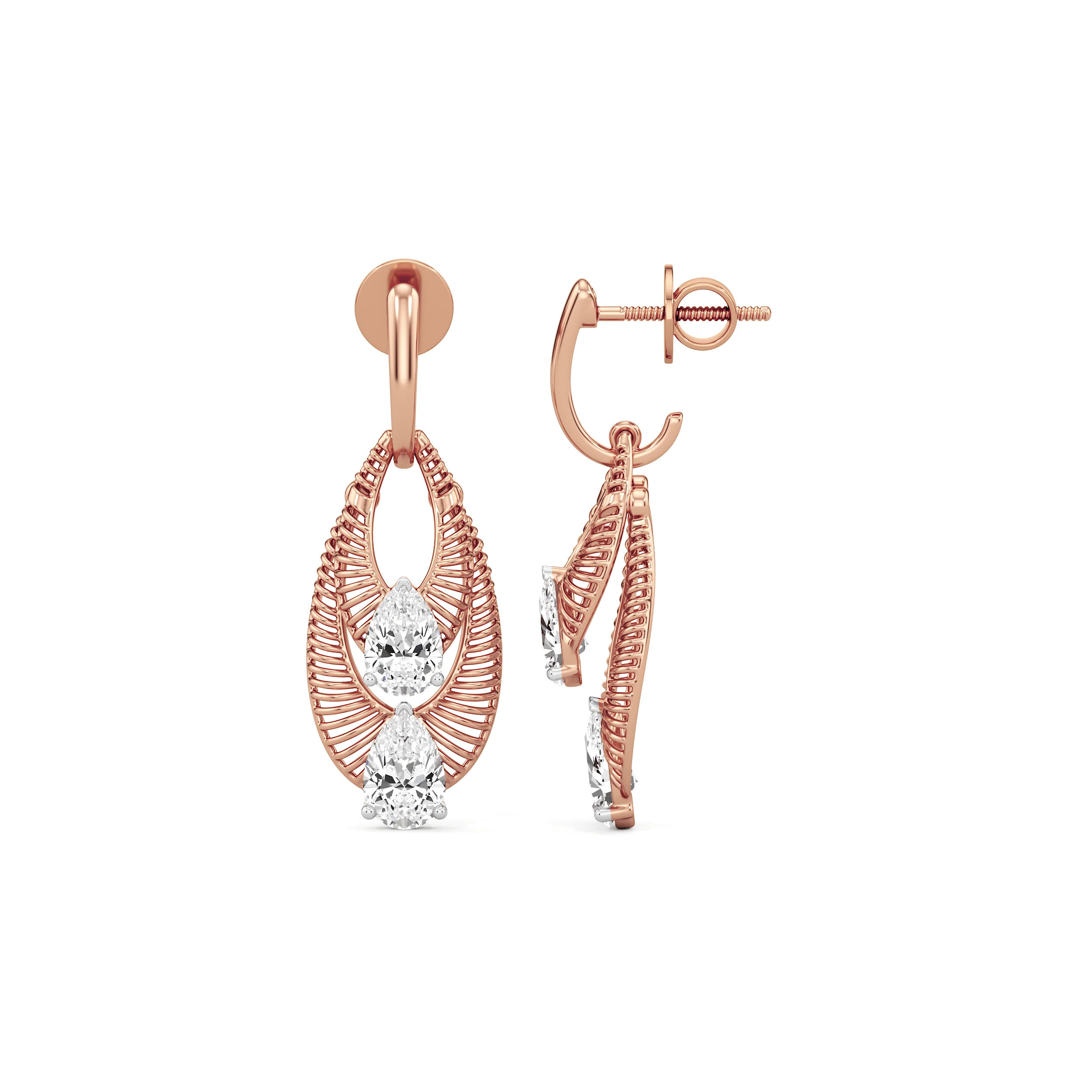 Featherline Pear Drop Earrings 5