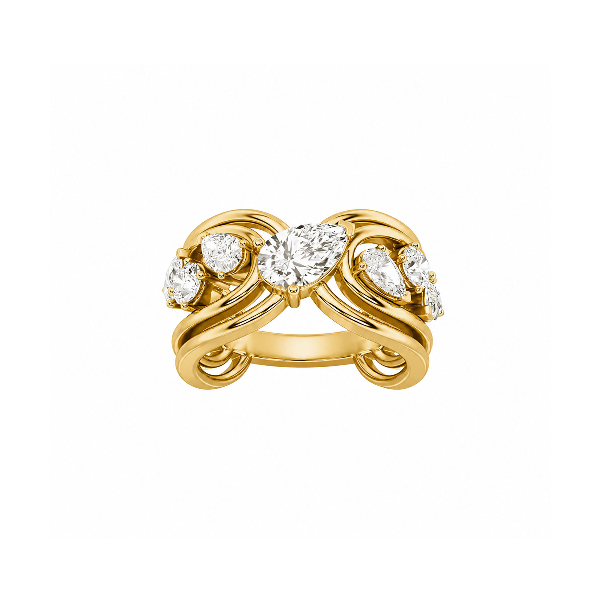 Stellar Five Cocktail Ring