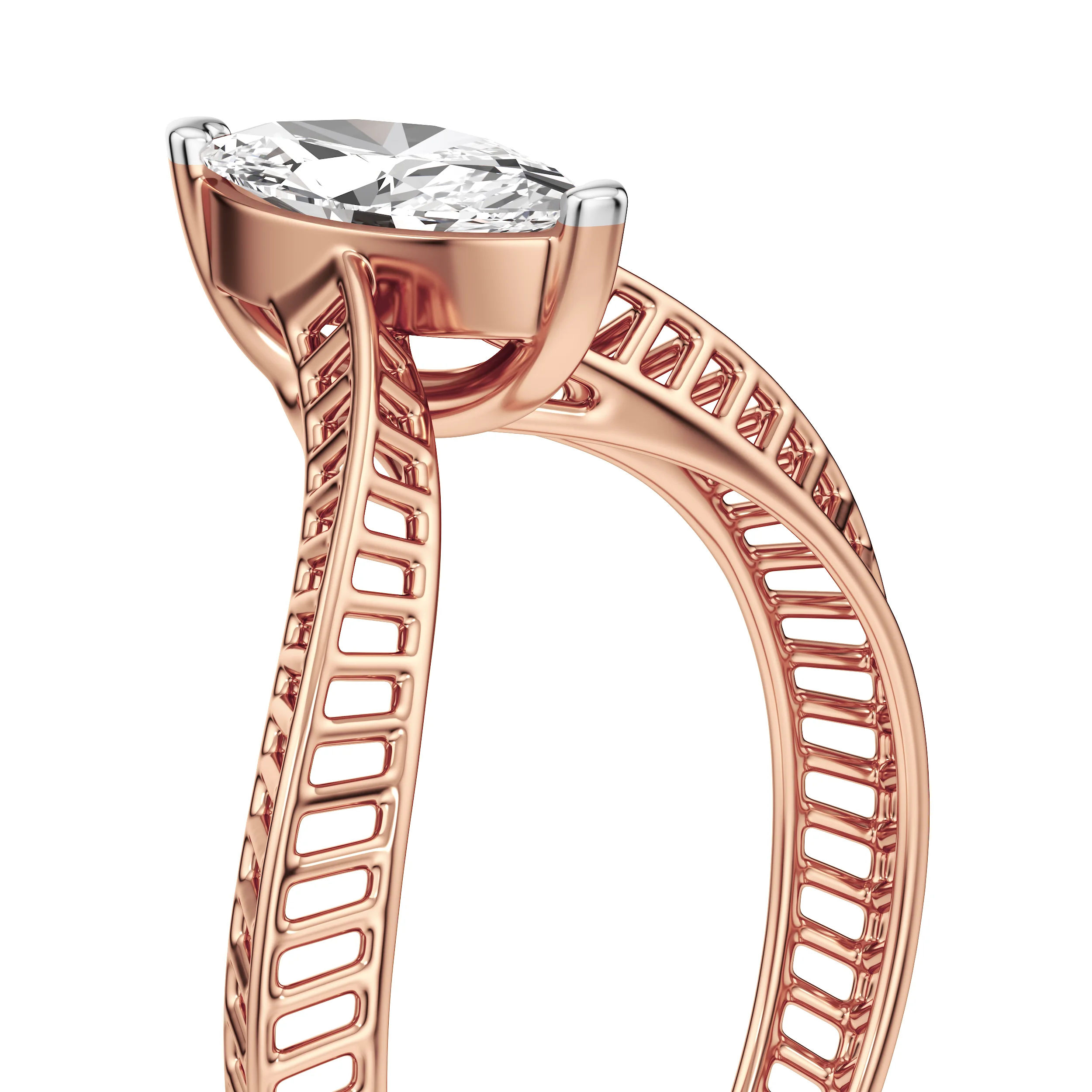 Marquise Flow Diamond Ring 19