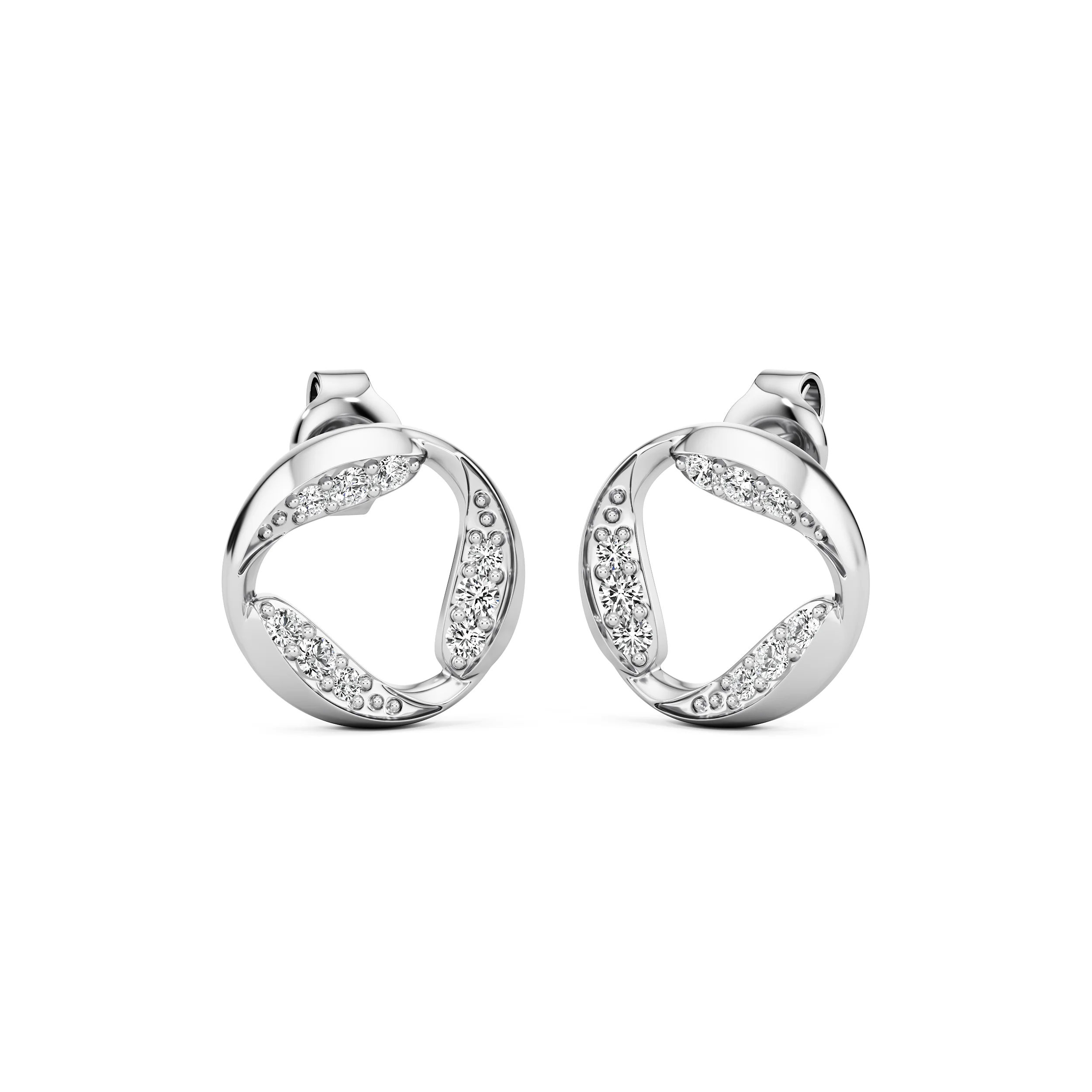 Orbit Curve Diamond Studs 2