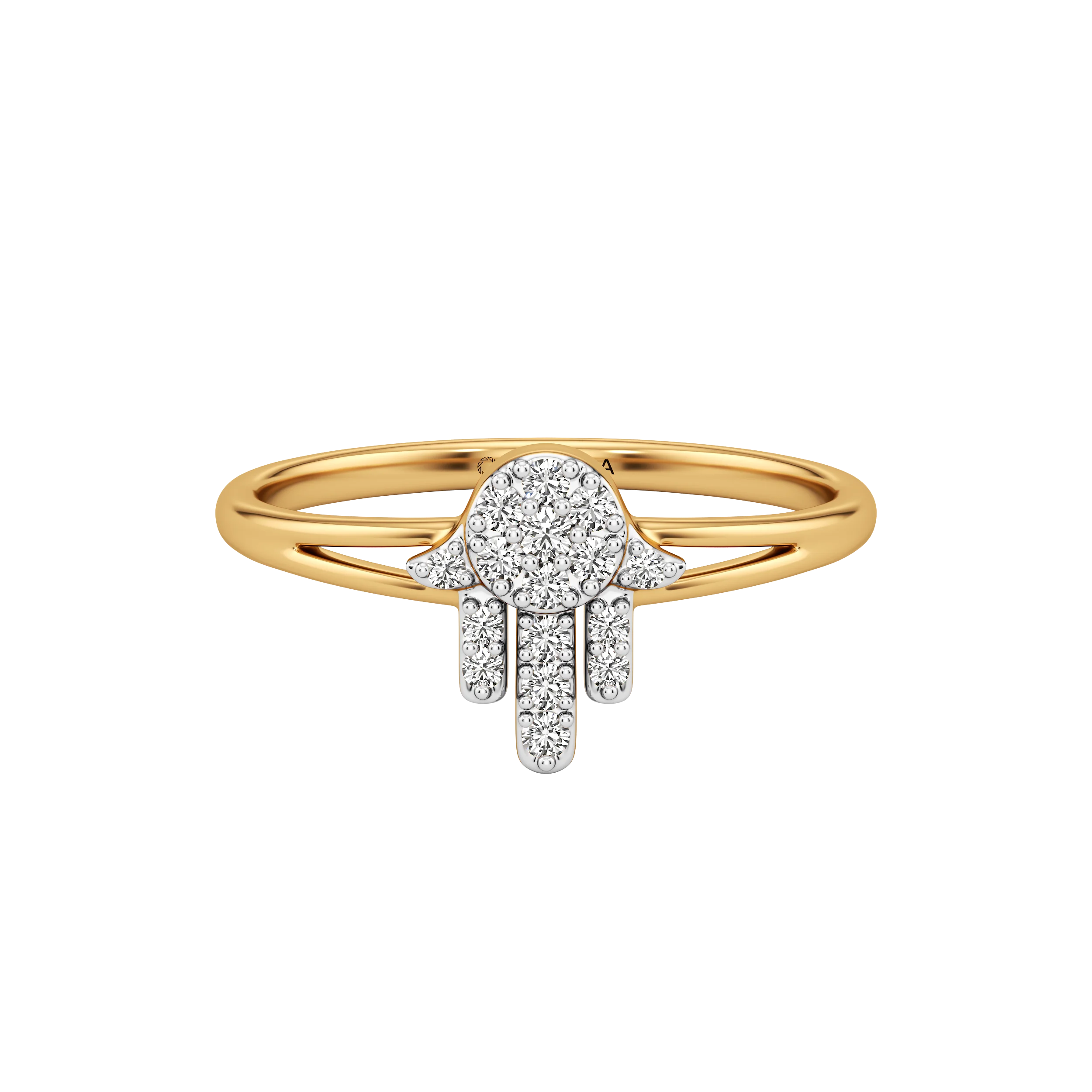 Hamsa Glow Diamond Ring 4