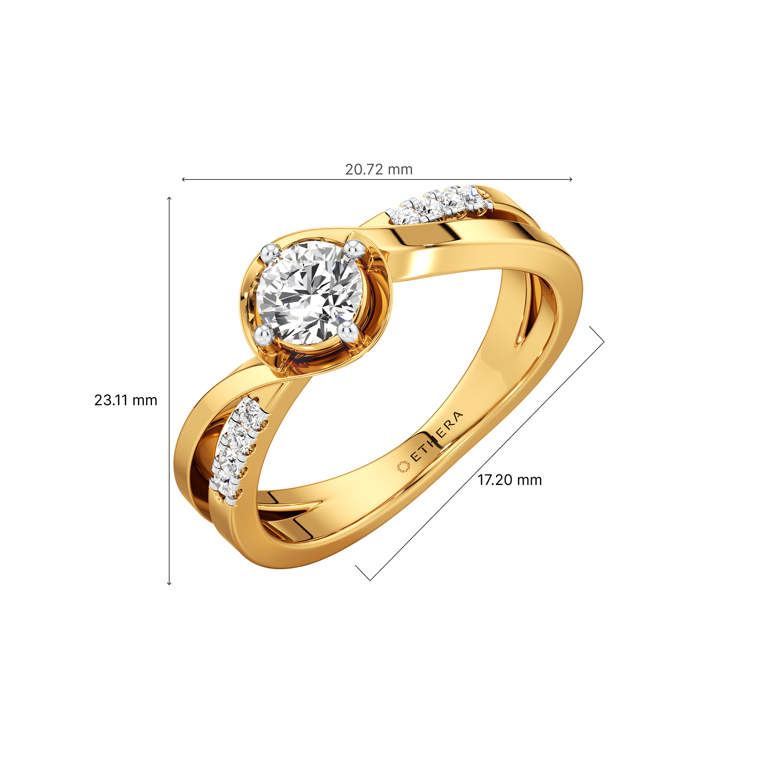 Celeste Curve Ring 6