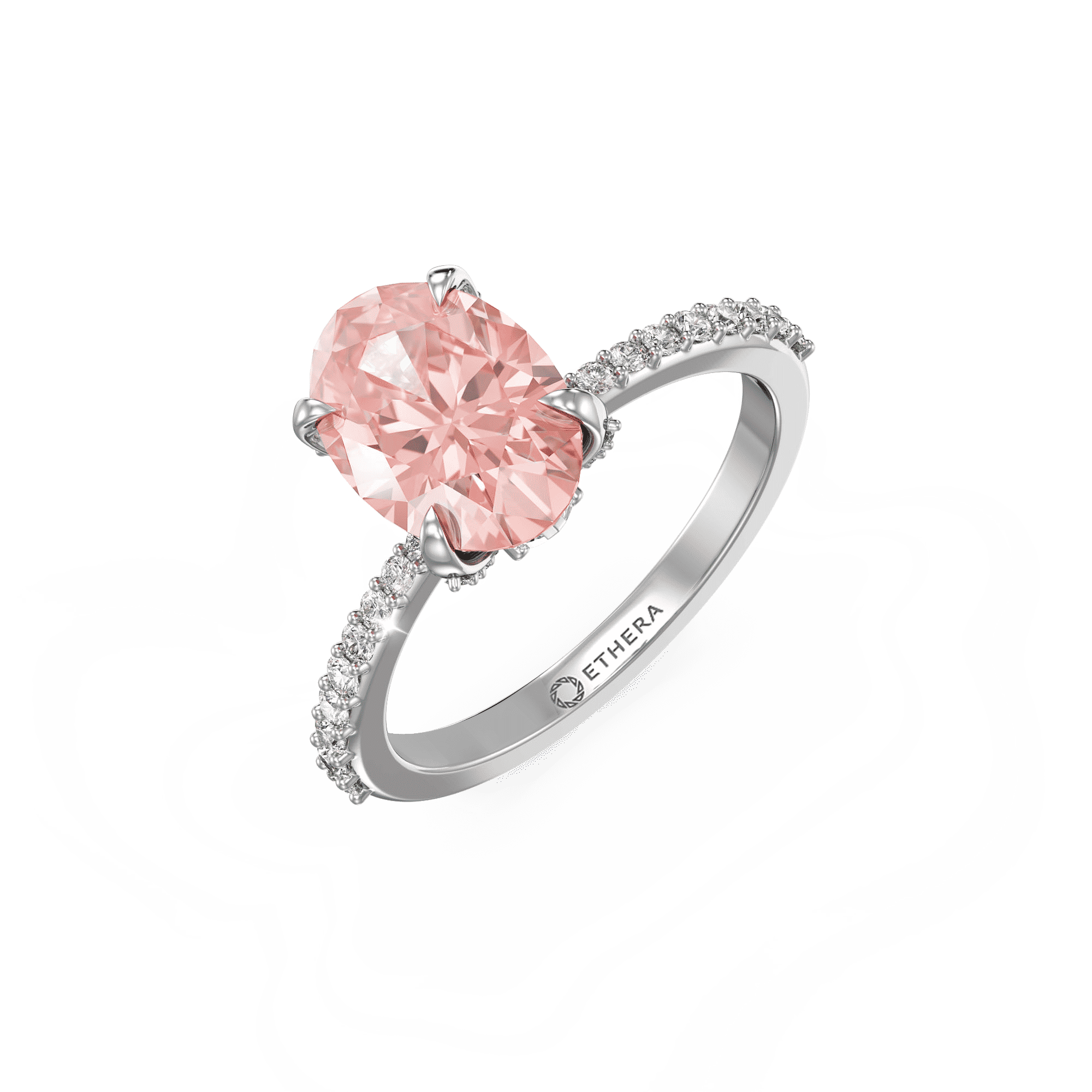 Oval Crest Pavé Ring