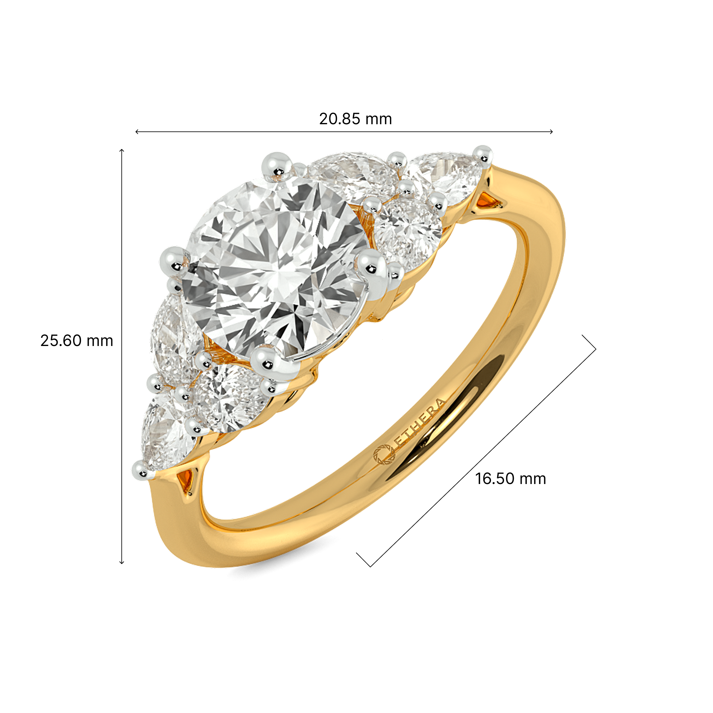 Eclipse Of Diamonds Solitaire Ring 6
