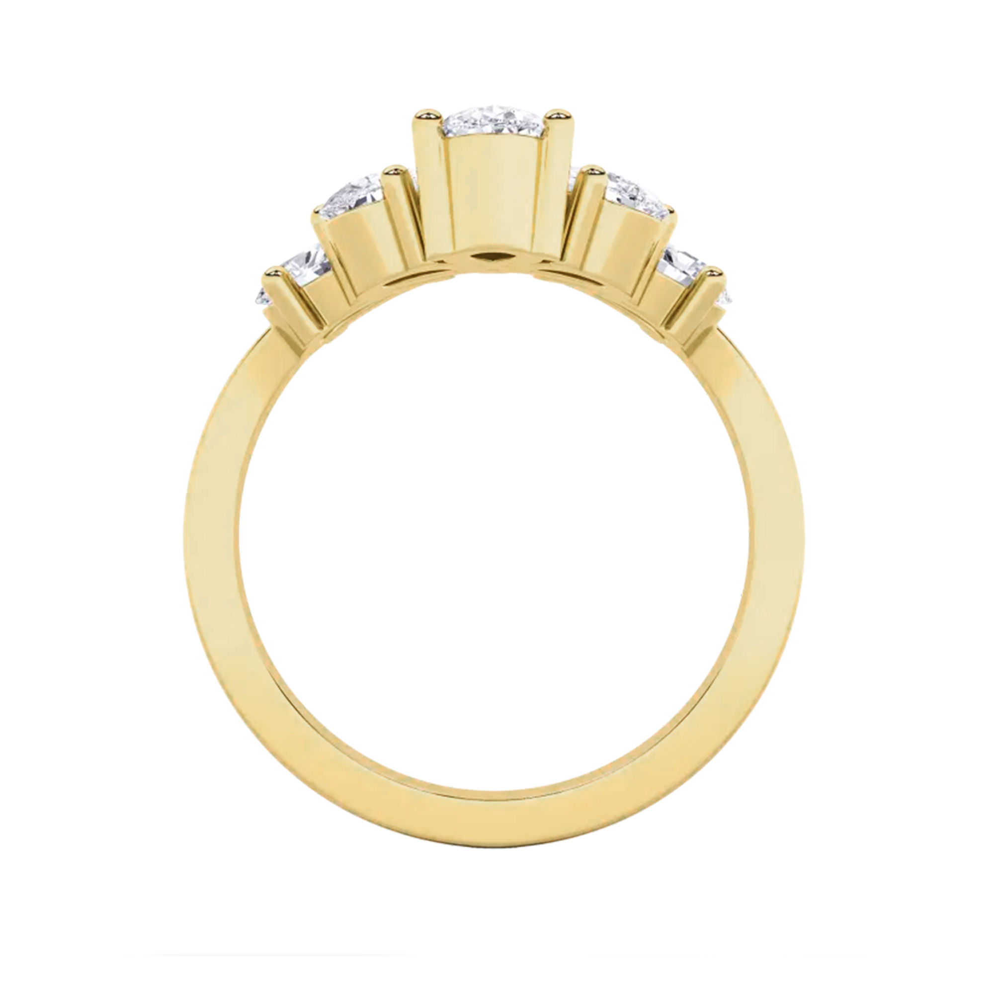 V-Five Sparkle 5 Stone Ring 5