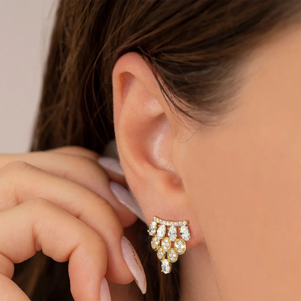 Aurelia Cluster Stud Earrings hover