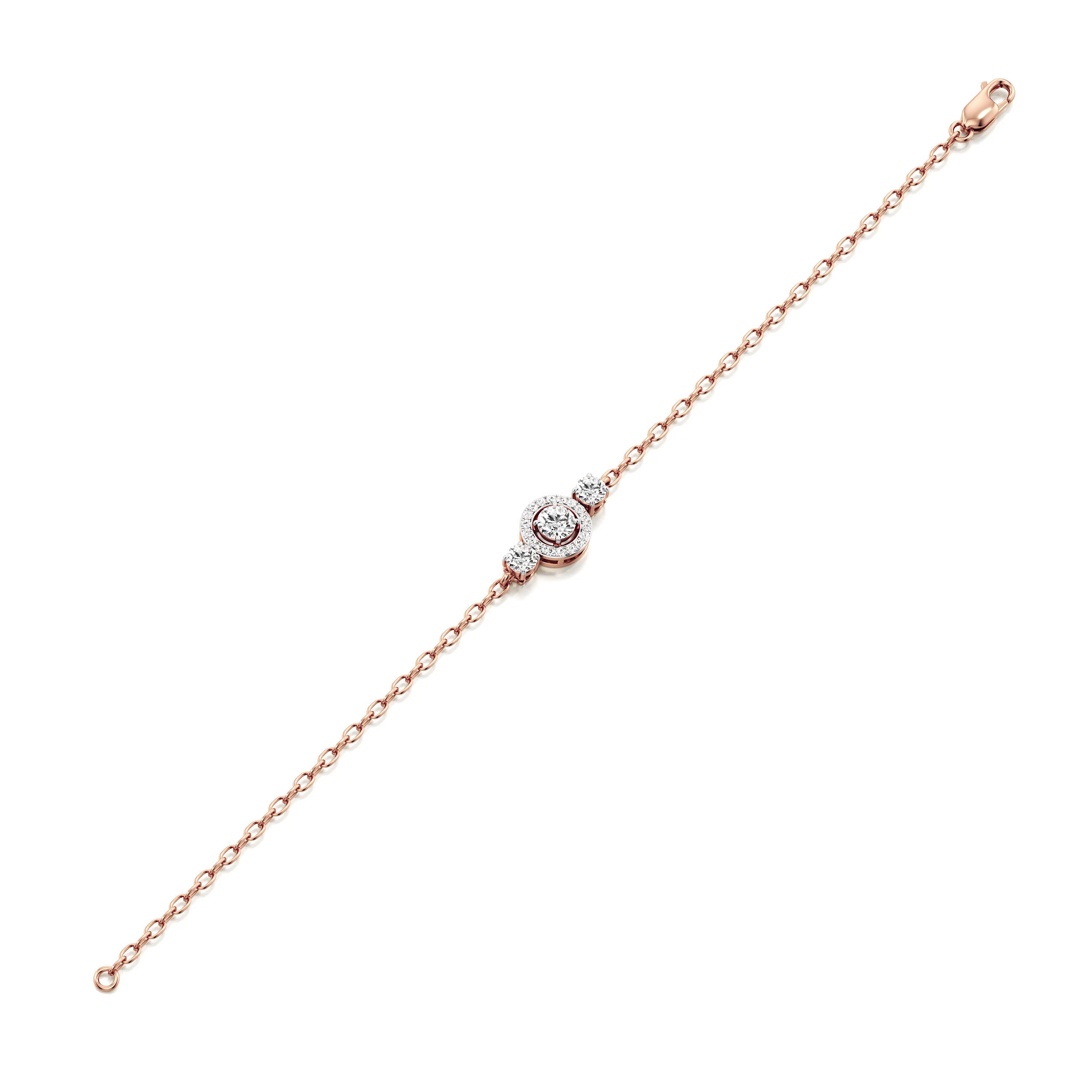 Halo Point Diamond Bracelet 8