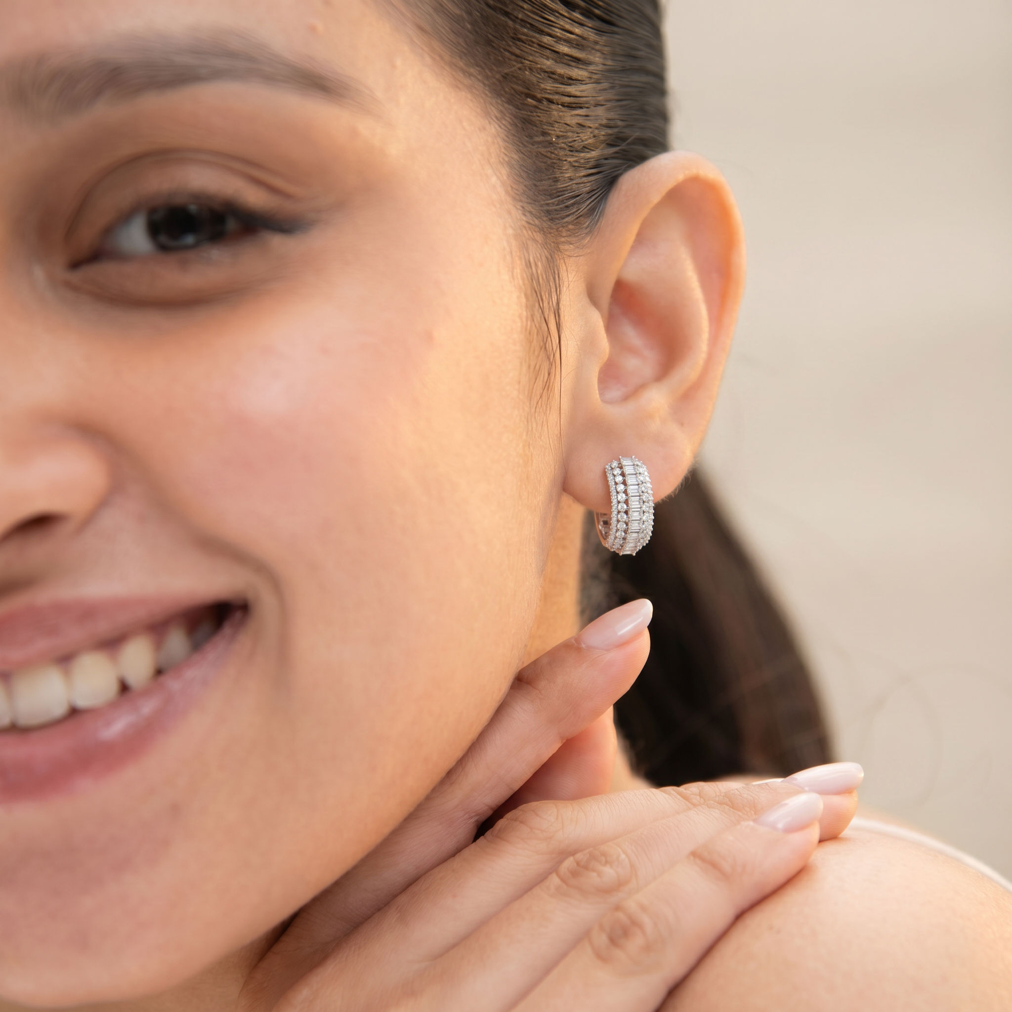 Stellar Steps Hoop Earrings hover