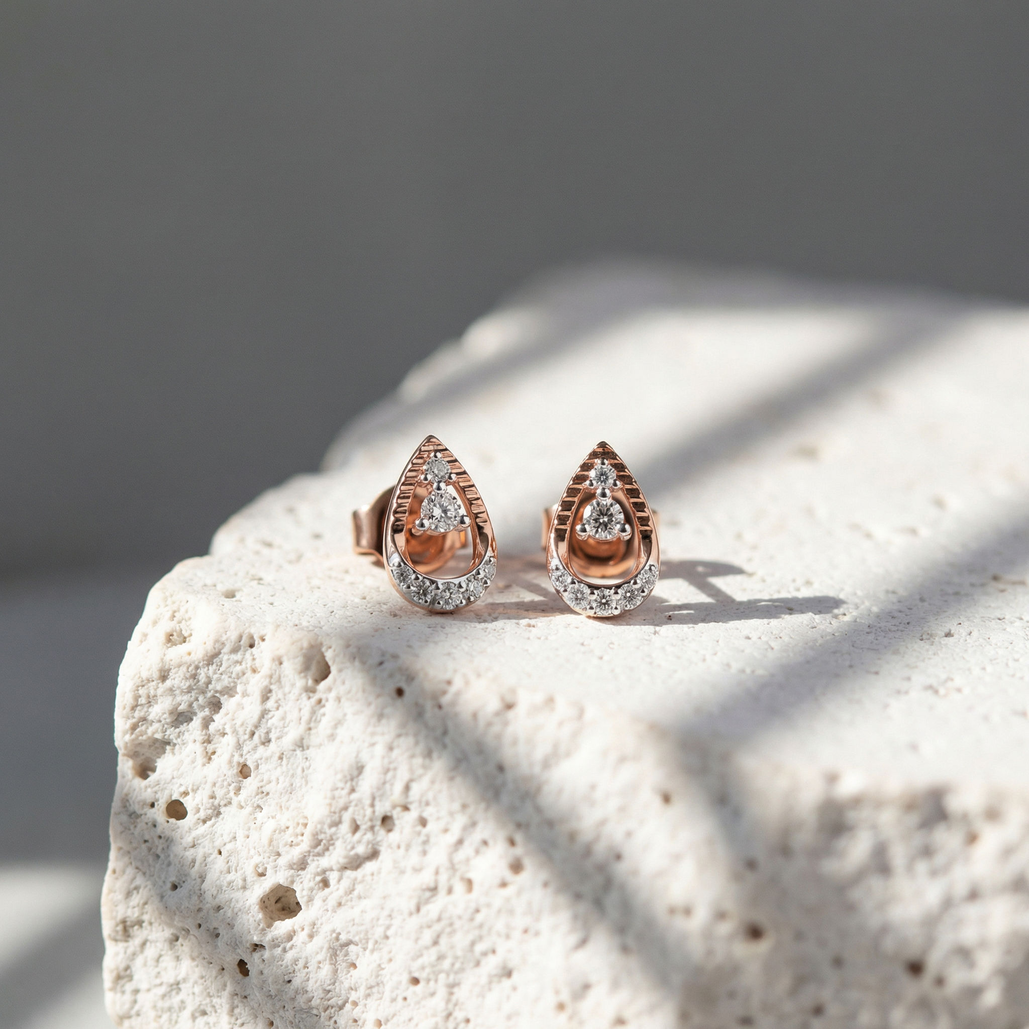 Dewdrop Trio Diamond Studs 2
