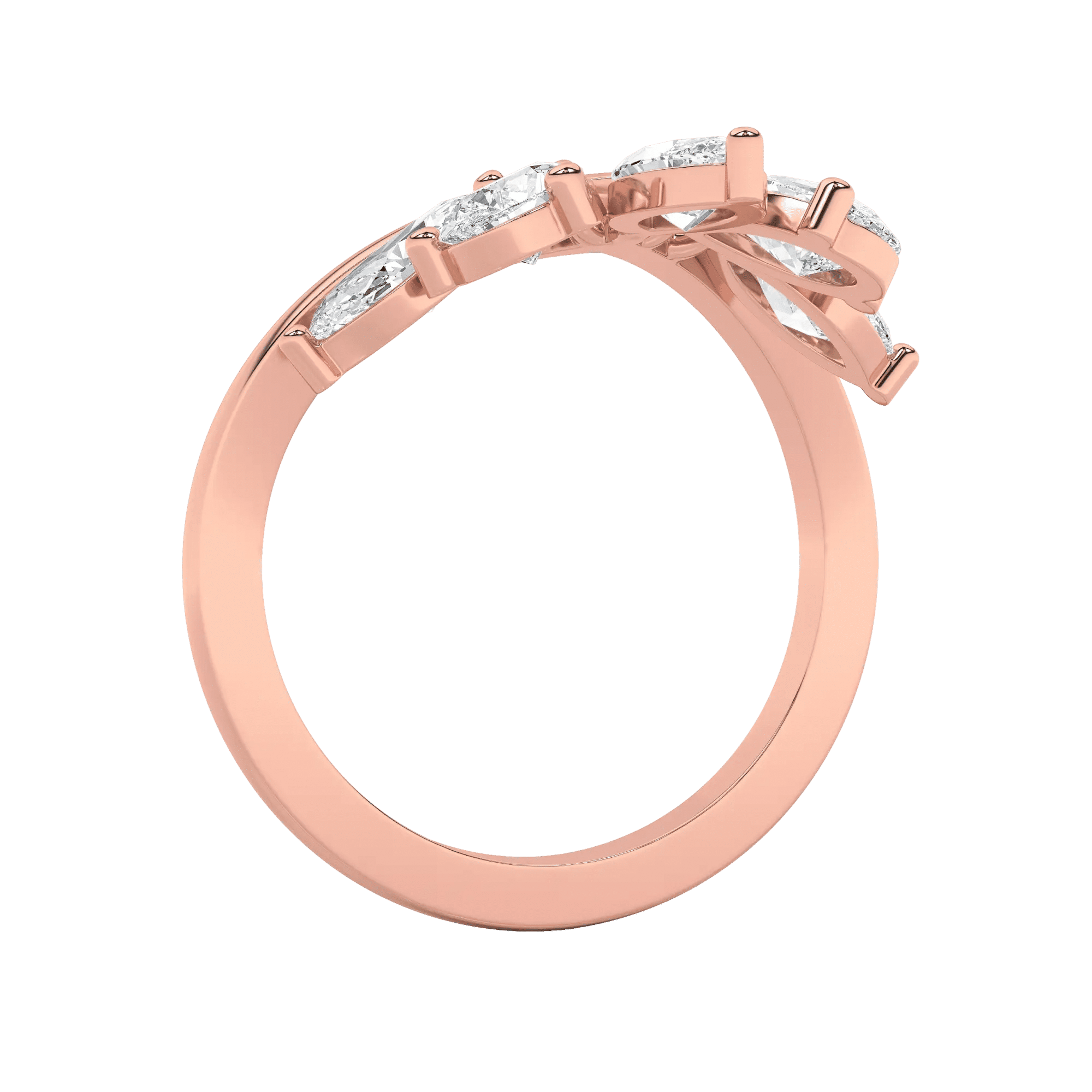 V-Curve 5 Stone Ring 14