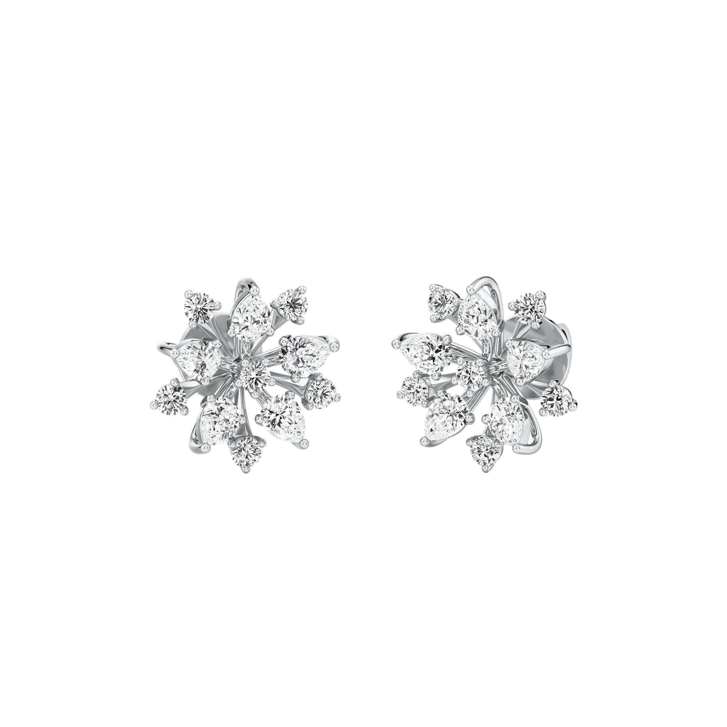 Bloomfire Diamond Stud Earrings 3