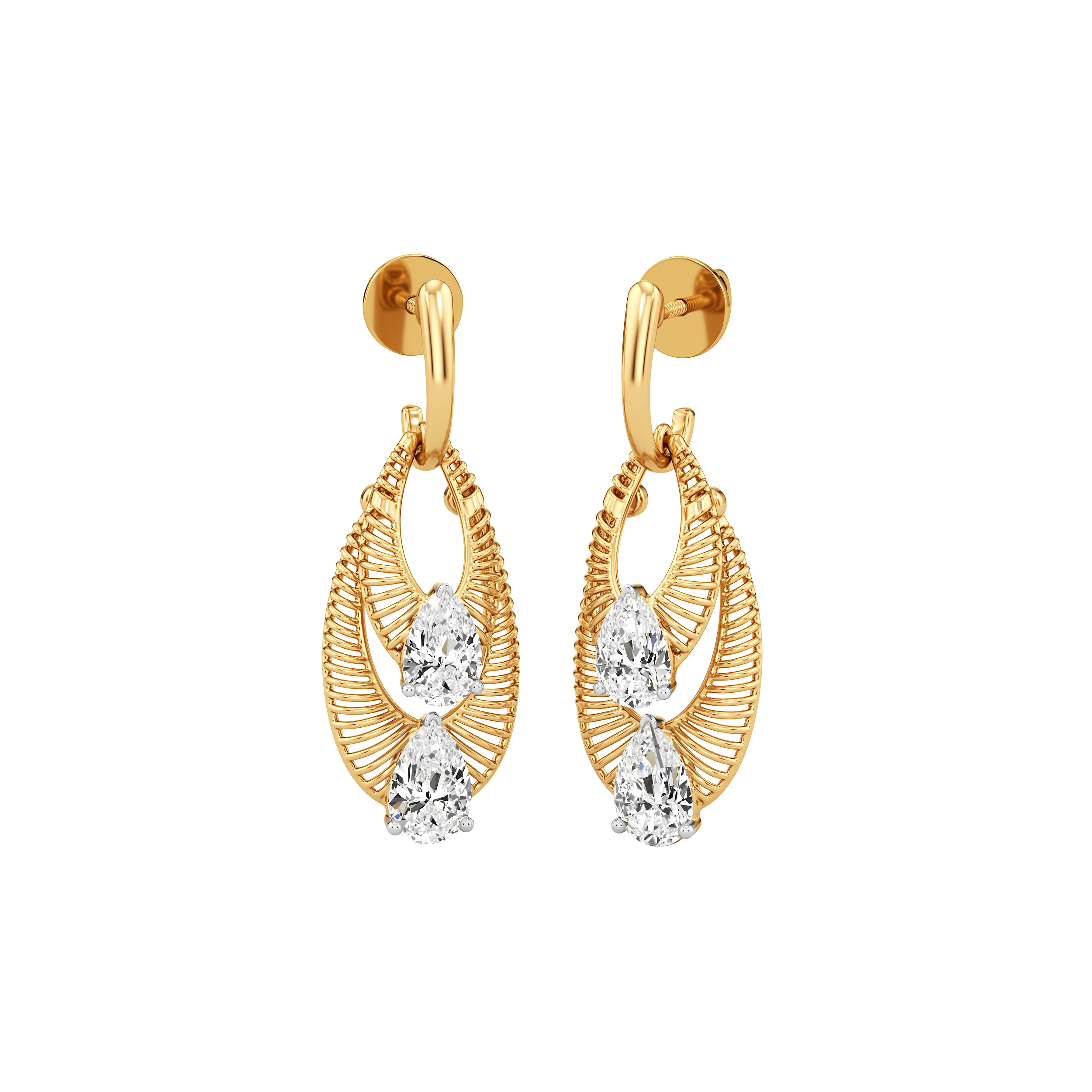 Featherline Pear Drop Earrings 0