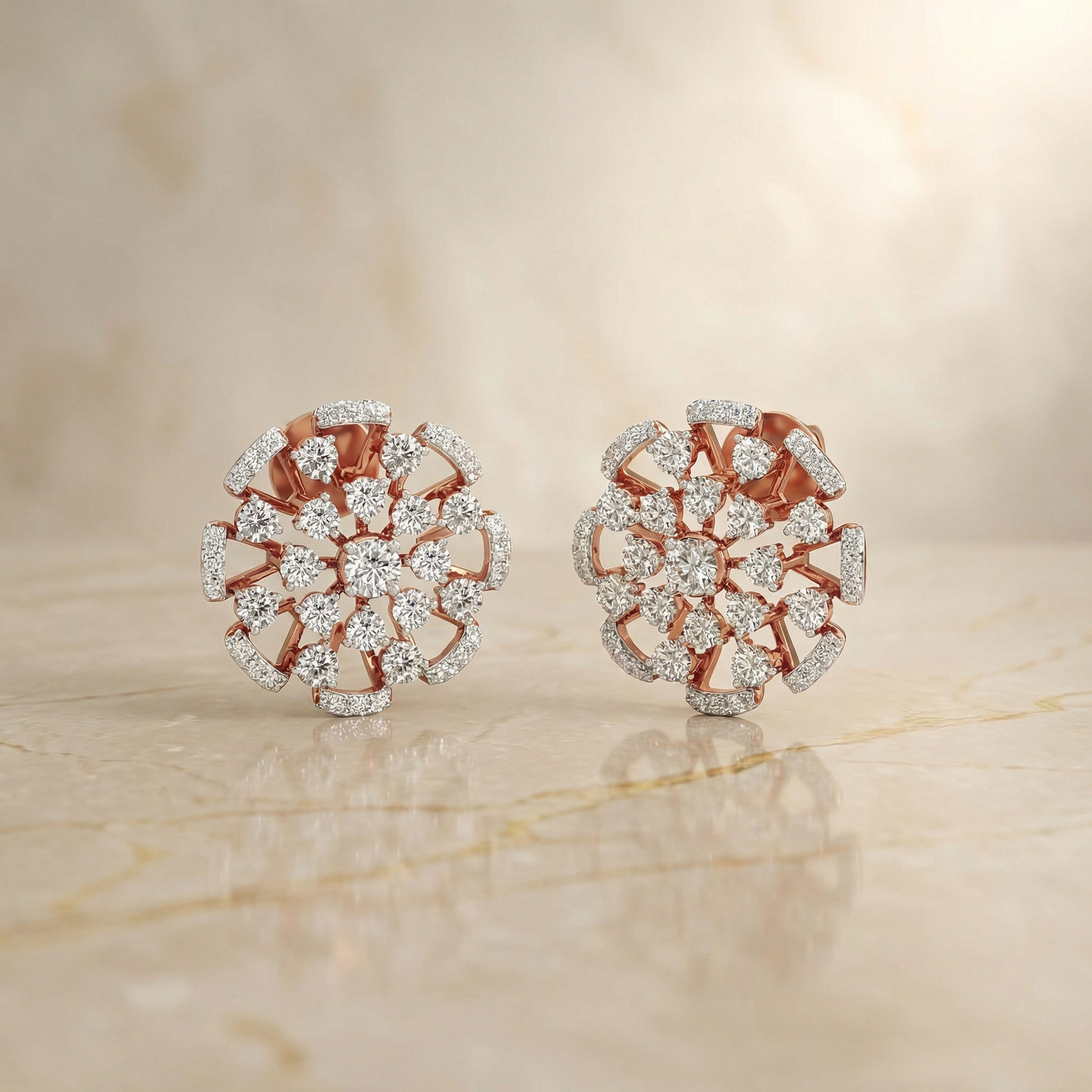 Celestial Diamond Stud Earrings 3