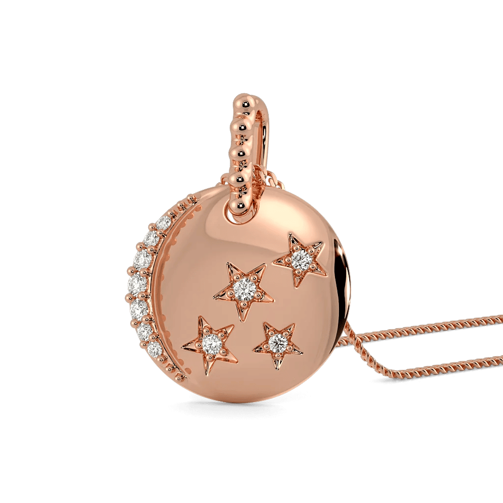 Stardust Disc Charm Pendant 0