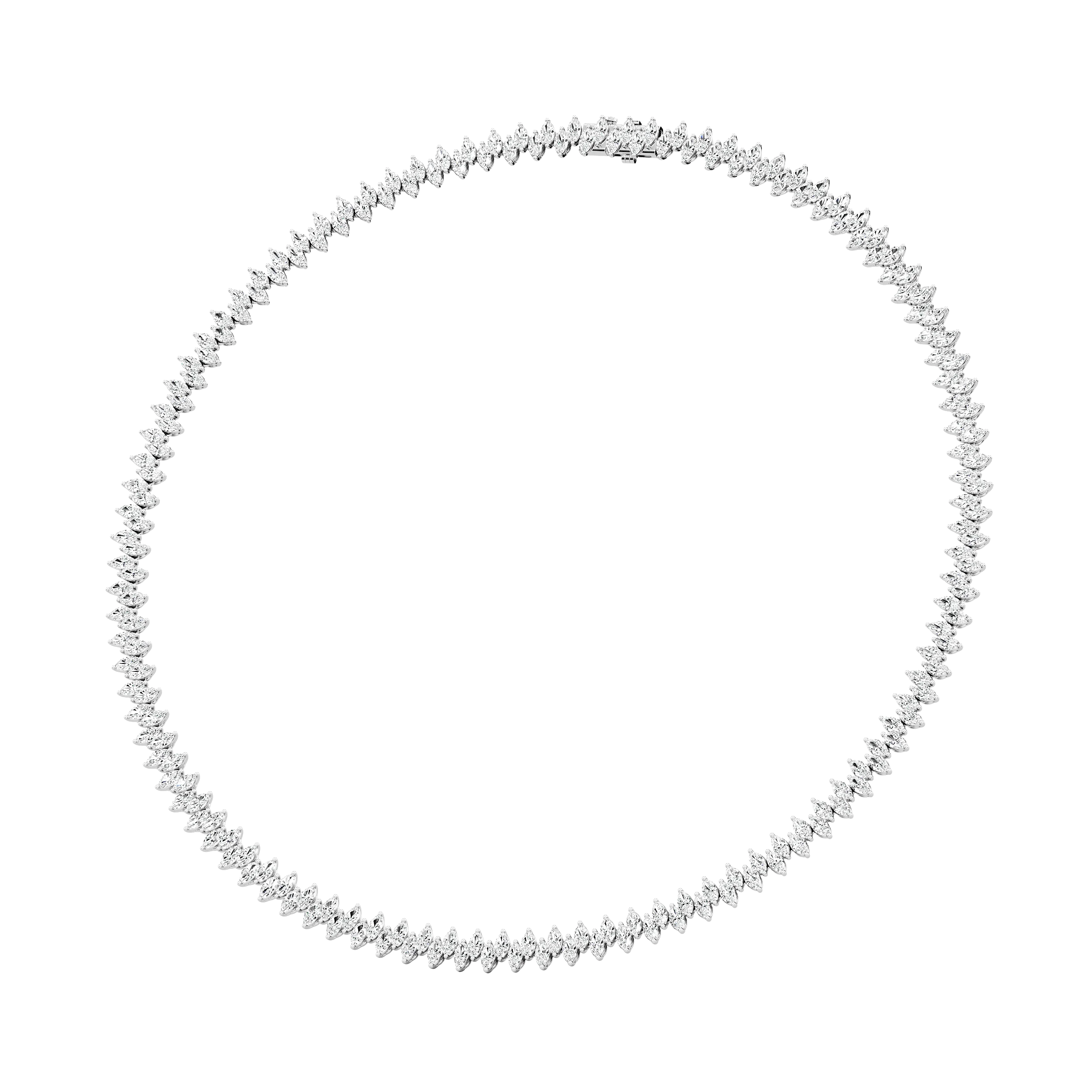 Moonlit Marquise Tennis Necklace 2