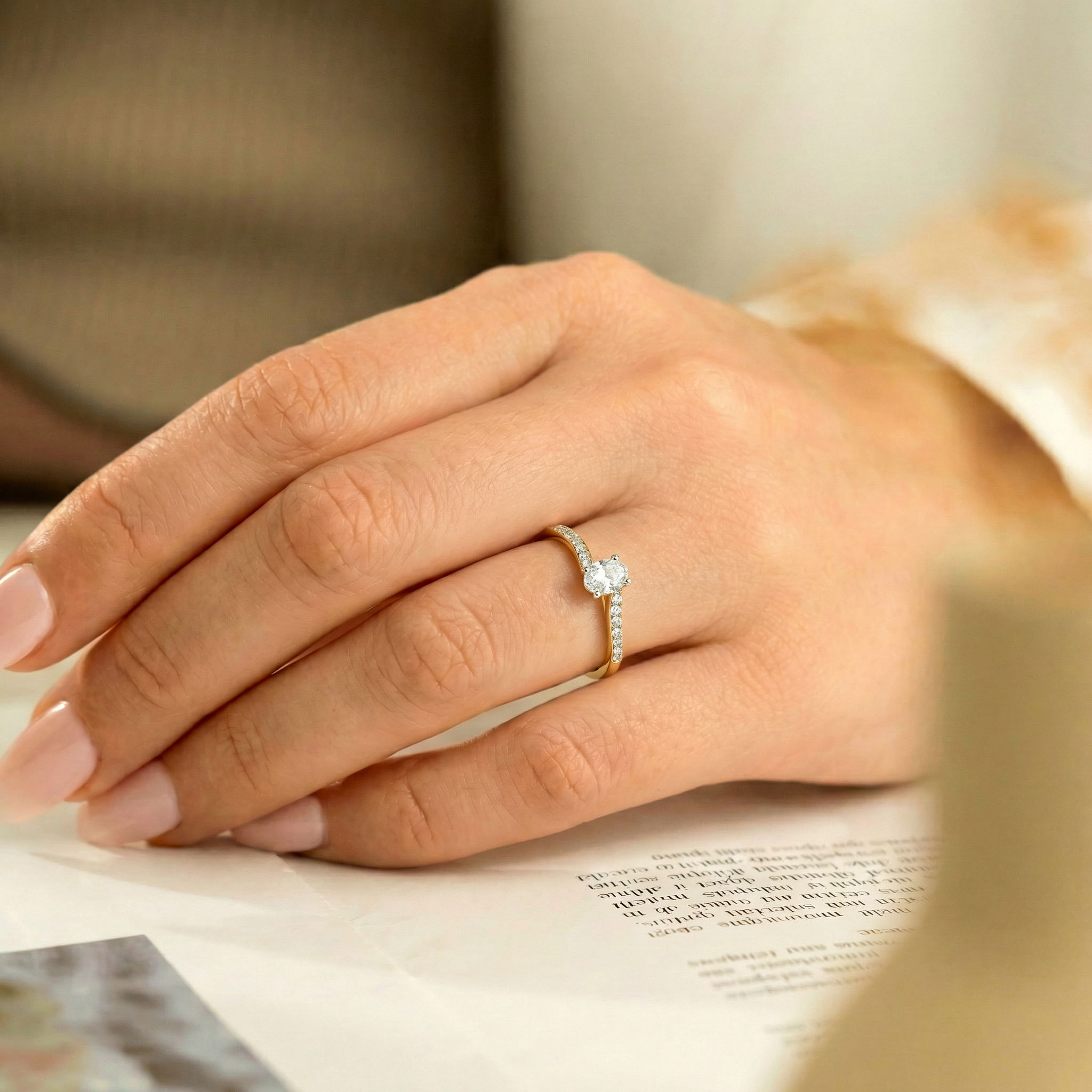 Stunner Solitaire Ring hover