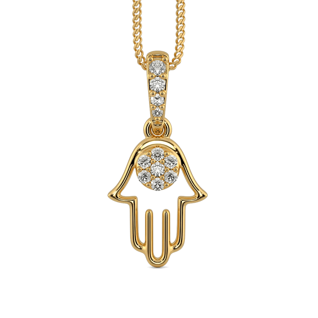 Golden Hamsa Pendant 3