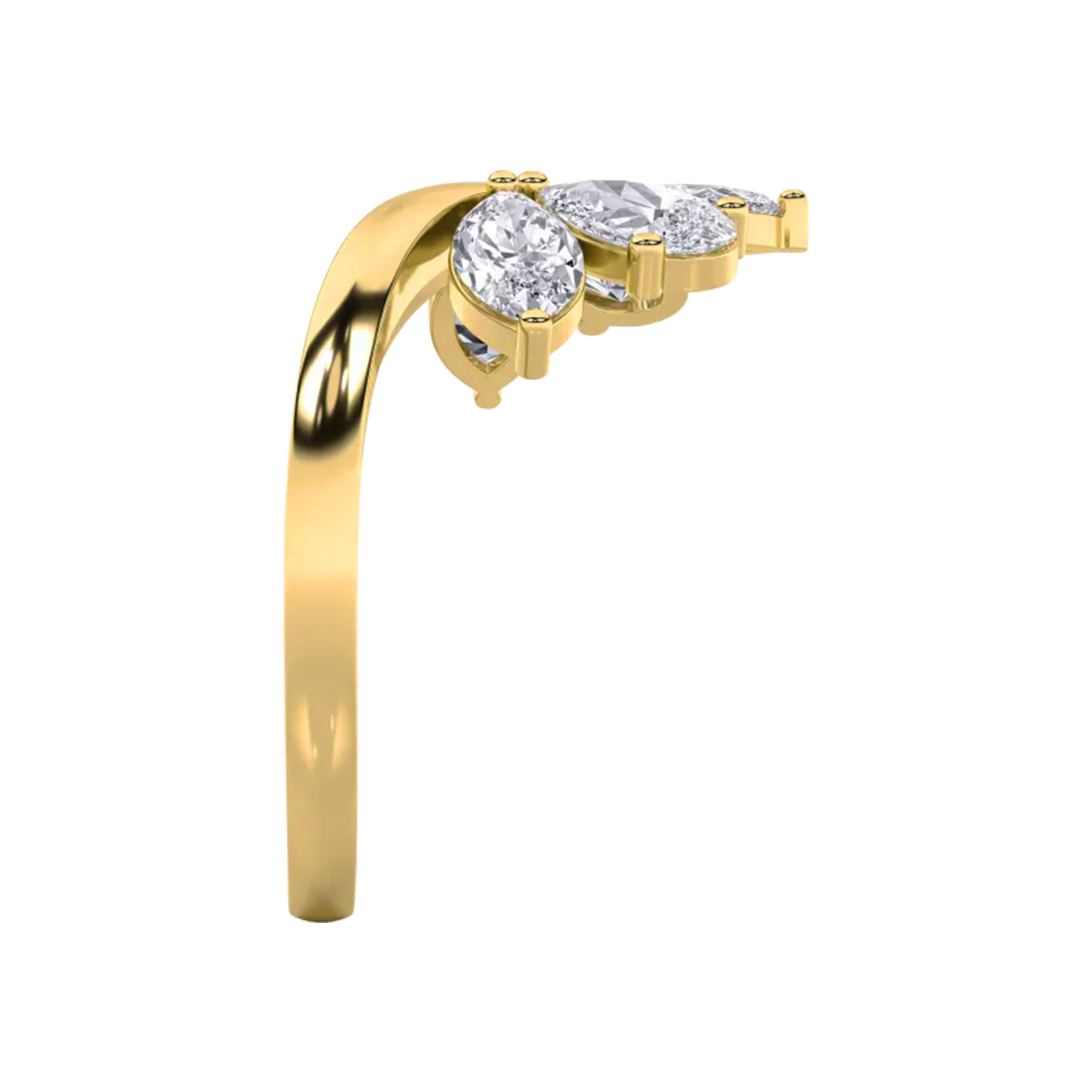 V-Curve 5 Stone Ring 3
