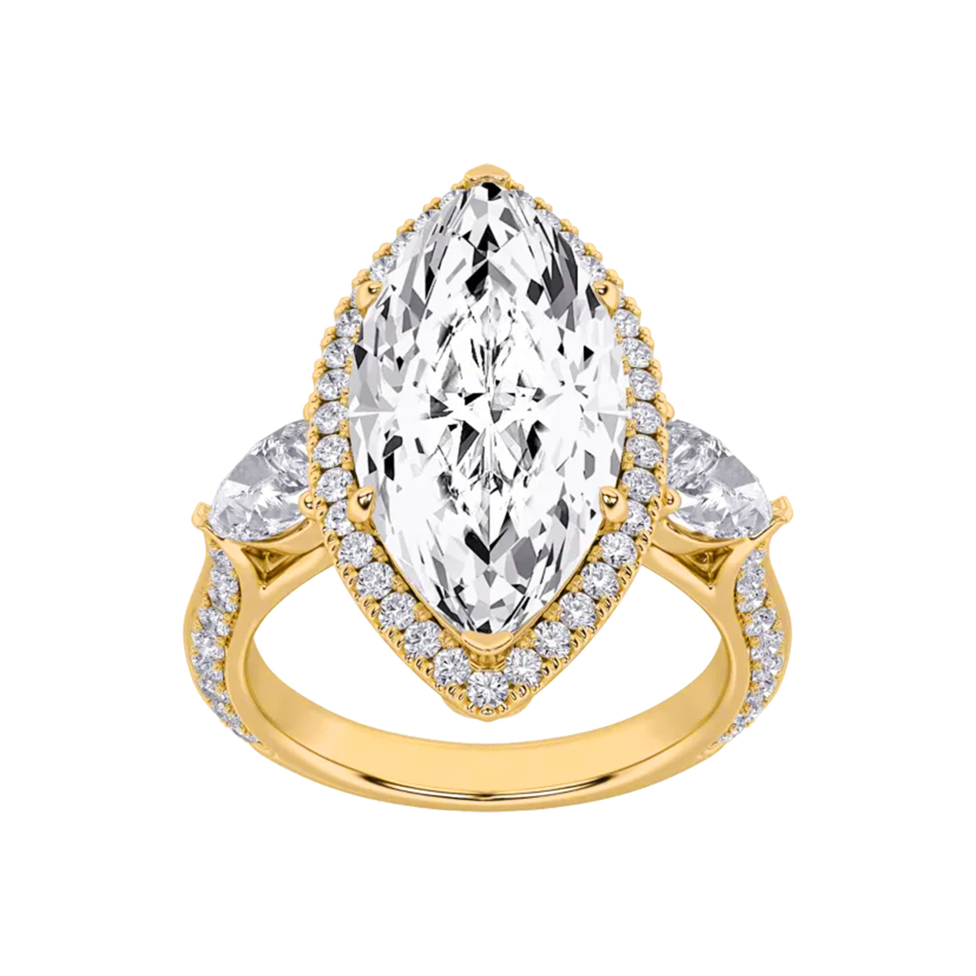 Symphony Three Stone Cocktail Ring 0