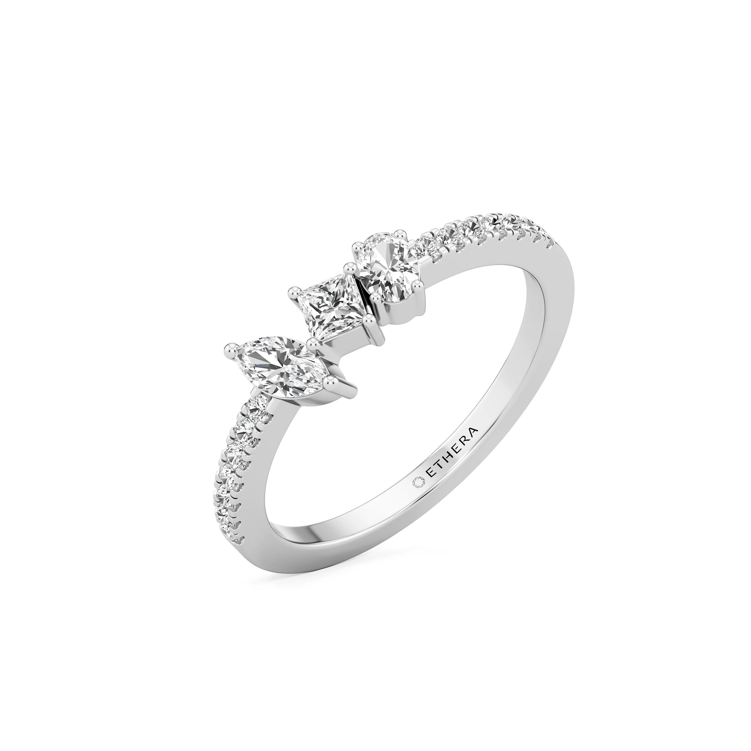 Marquise Arc Trio Ring 9