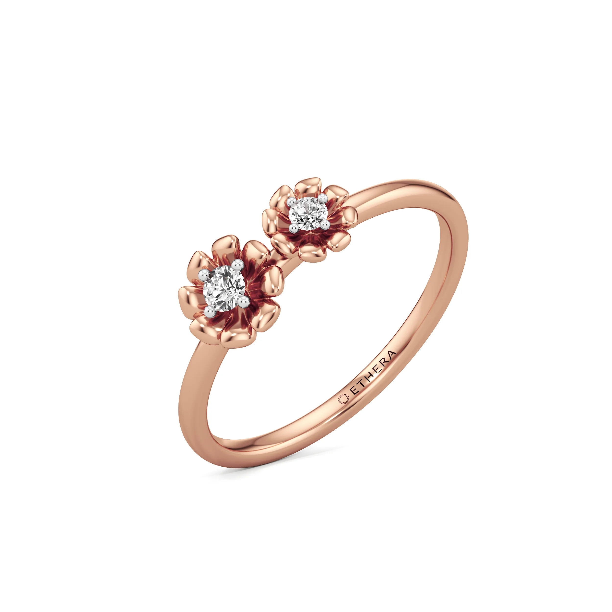 Twin Bloom Diamond Ring 11
