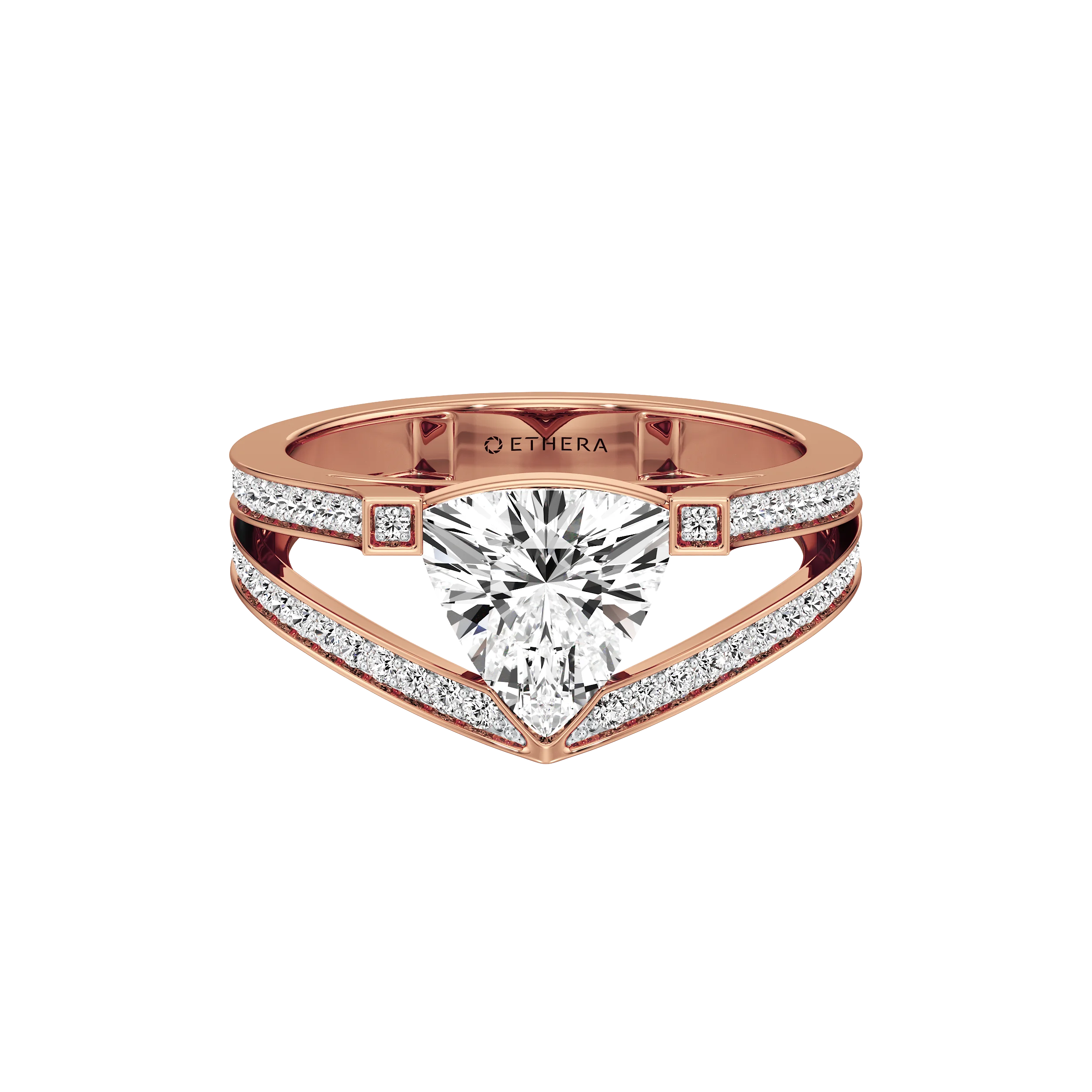 Crown Arc Solitaire Ring 12